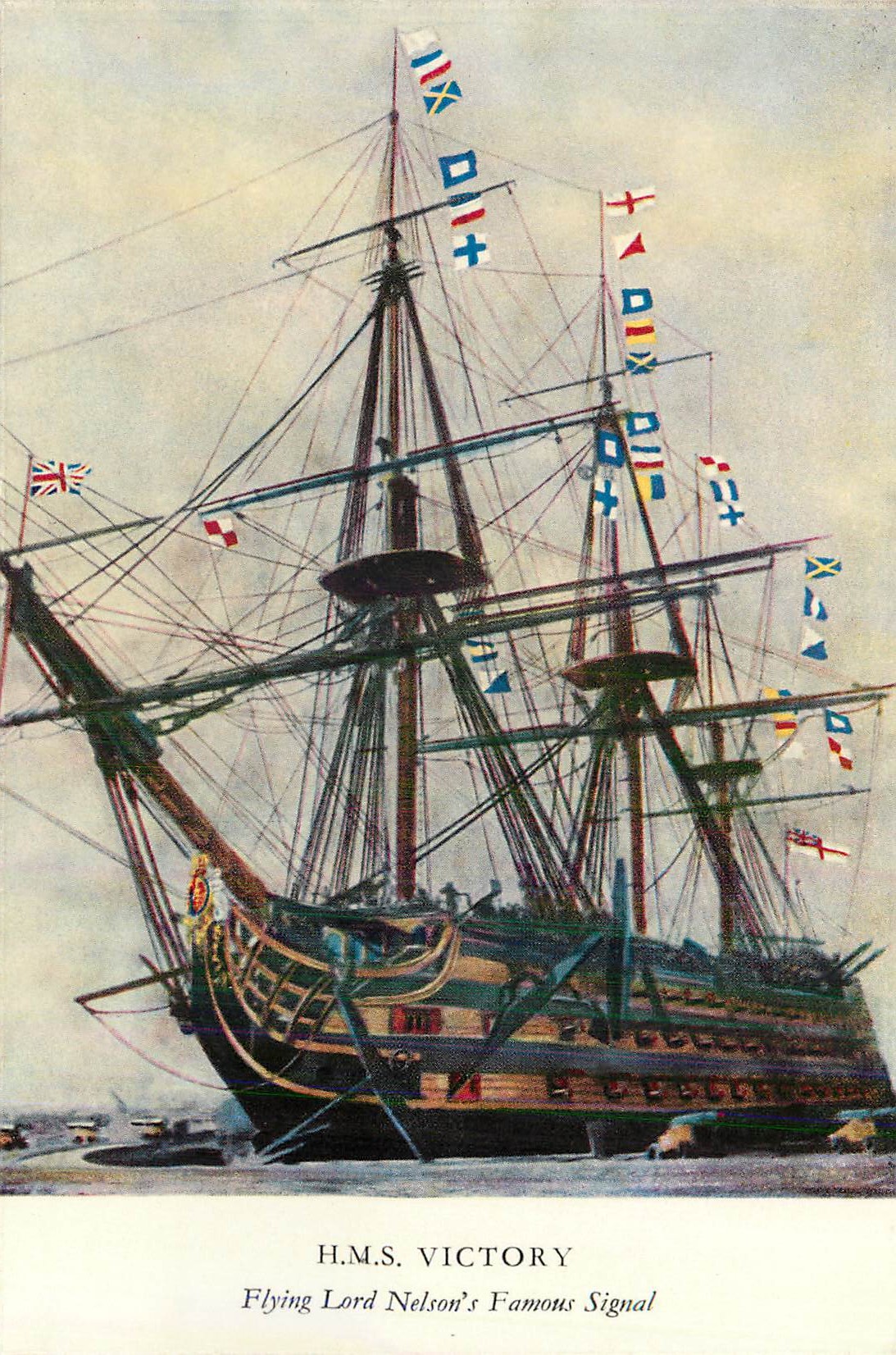 CPM Hms Victory Flying Lord Nelson's Famous Signal