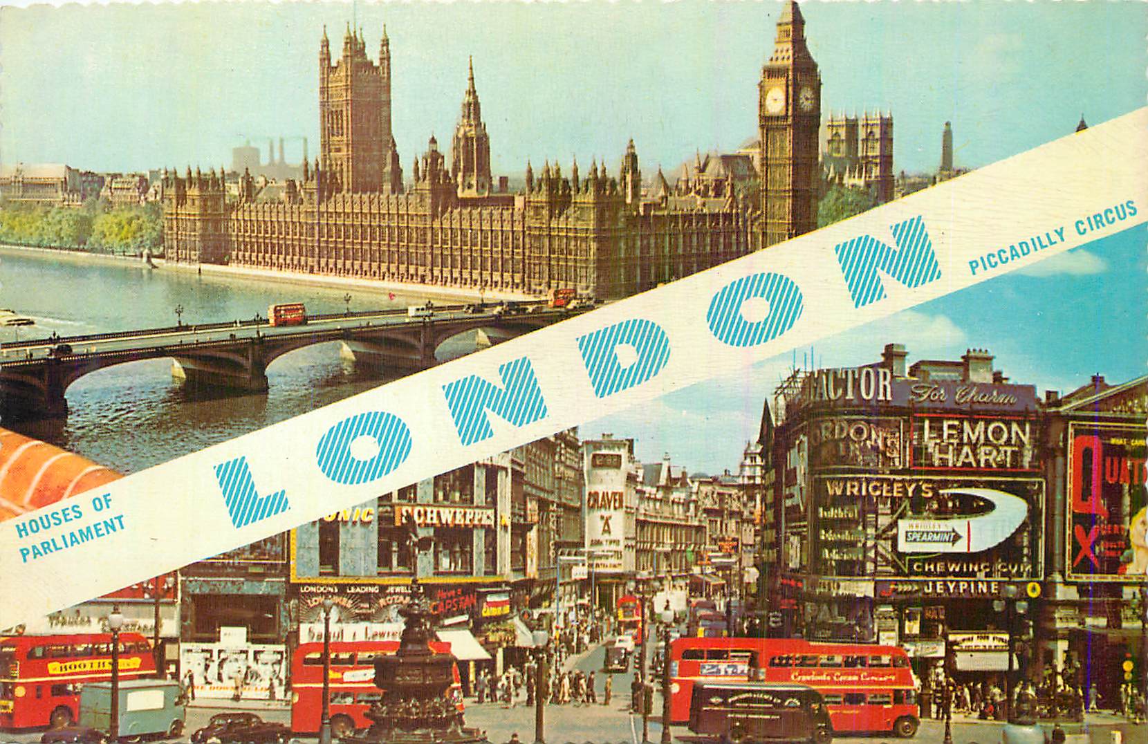 CPM London Piccadilly Circus Houses of Parliament
