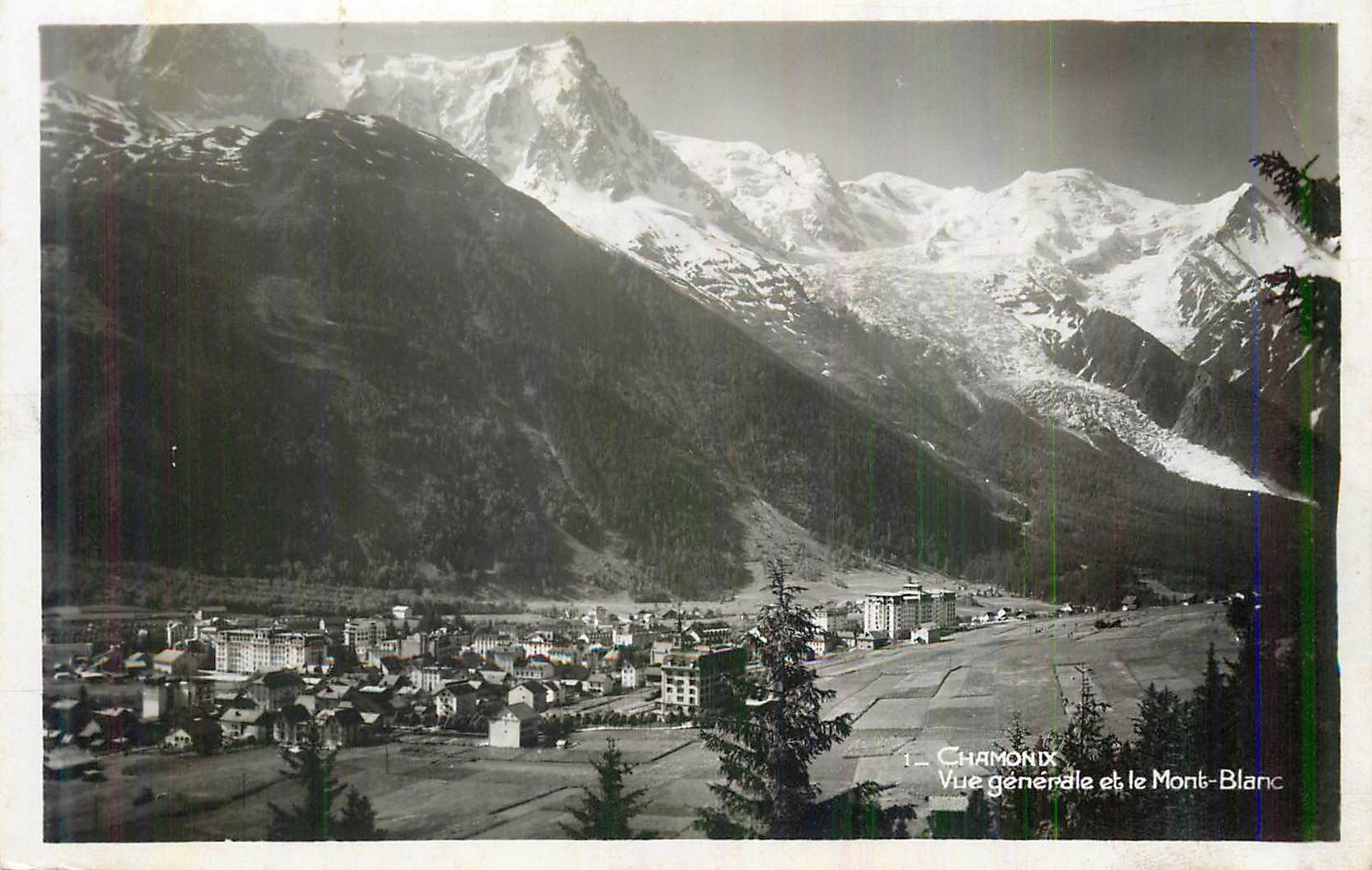 CPM Chamonix Vue Generale et le Mont Blanc