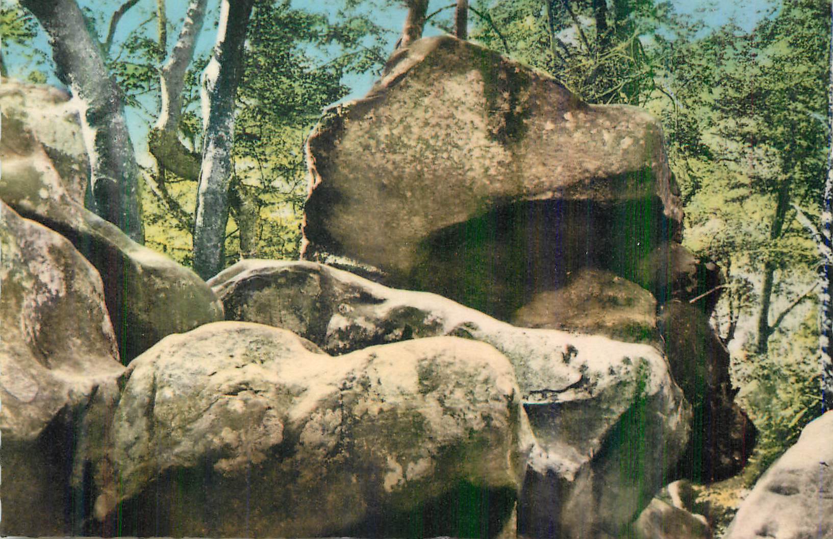 Grotten van de Pierre à l'Évêque — rotslandschap — onbekende uitgever