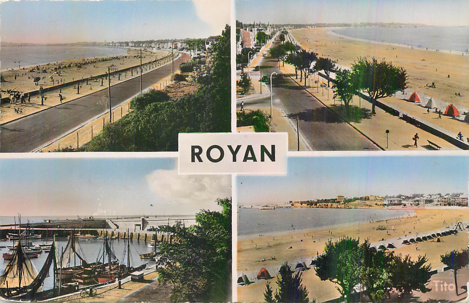 CPM Royan La Grande Conche La Plage Le Port Le Front de Mer