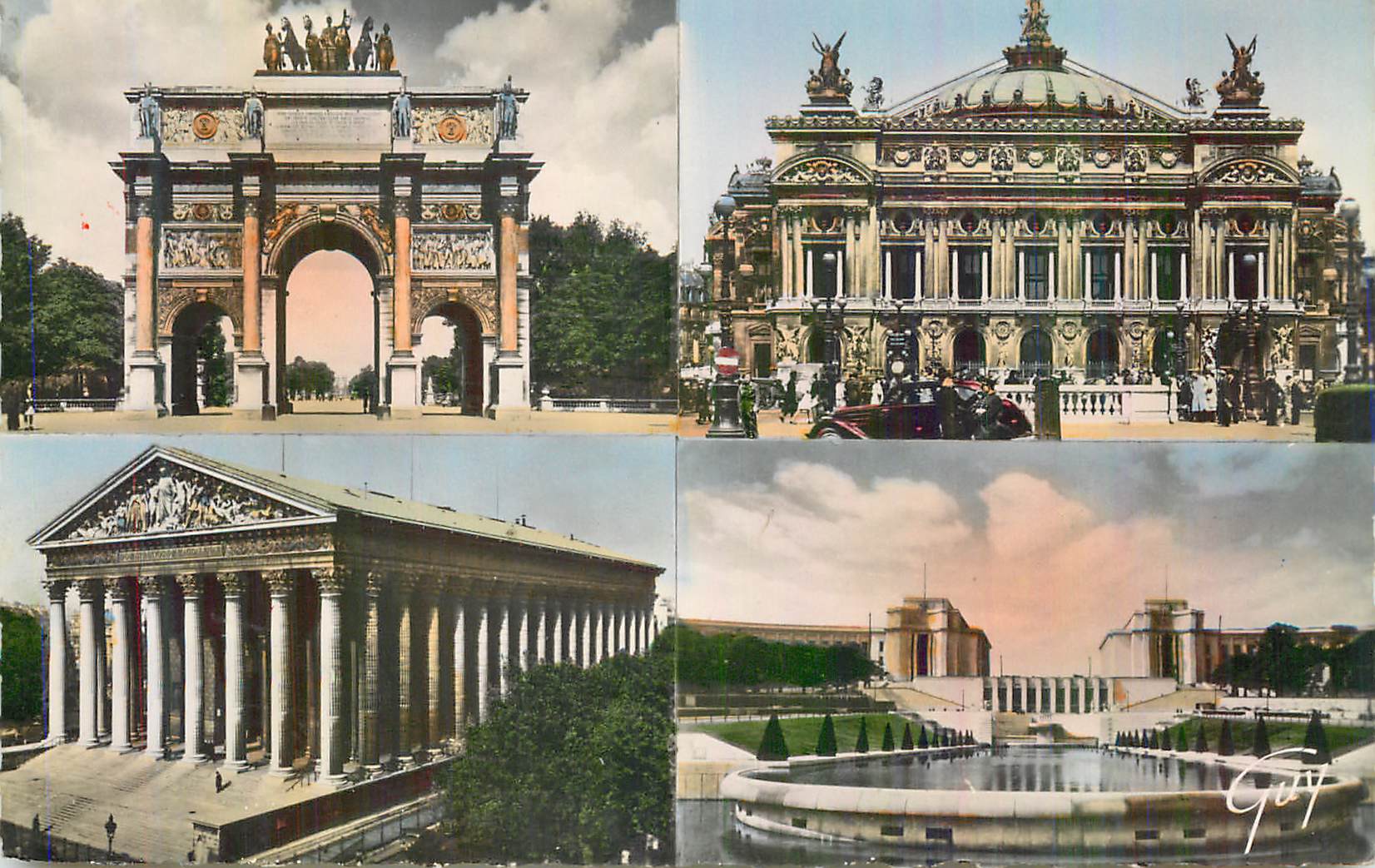 CPM Paris et ses Merveilles L'Arc de Triomphe du Carrousel (1806) le Theatre de l'Opera