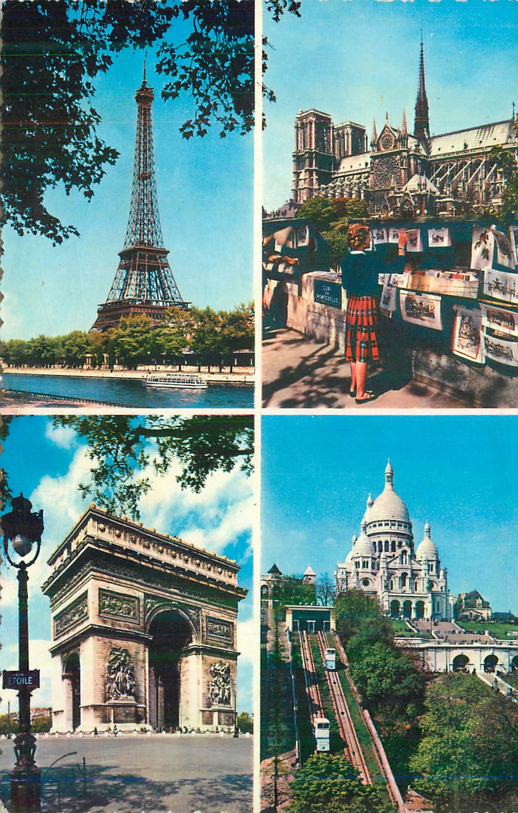 Paris — Tour Eiffel, Notre-Dame, Arc de Triomphe, Sacré-Cœur — Éditeur ETOILE