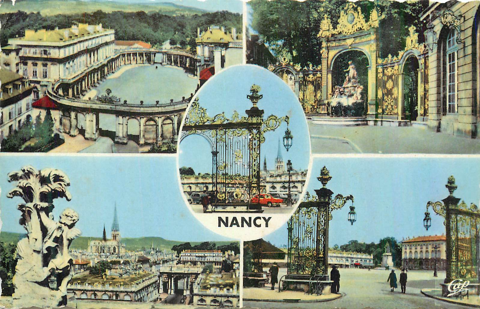 CPM Nancy (M et M) L'Hemicycle Fontaine d'Amphitrite Grilles Jean Lamour Vue Generale