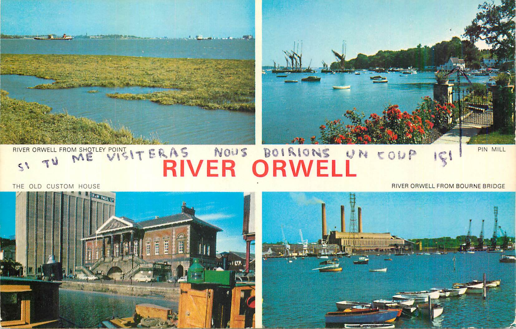 CPM River Orwell from Shotley point Pin Mill The old custom House