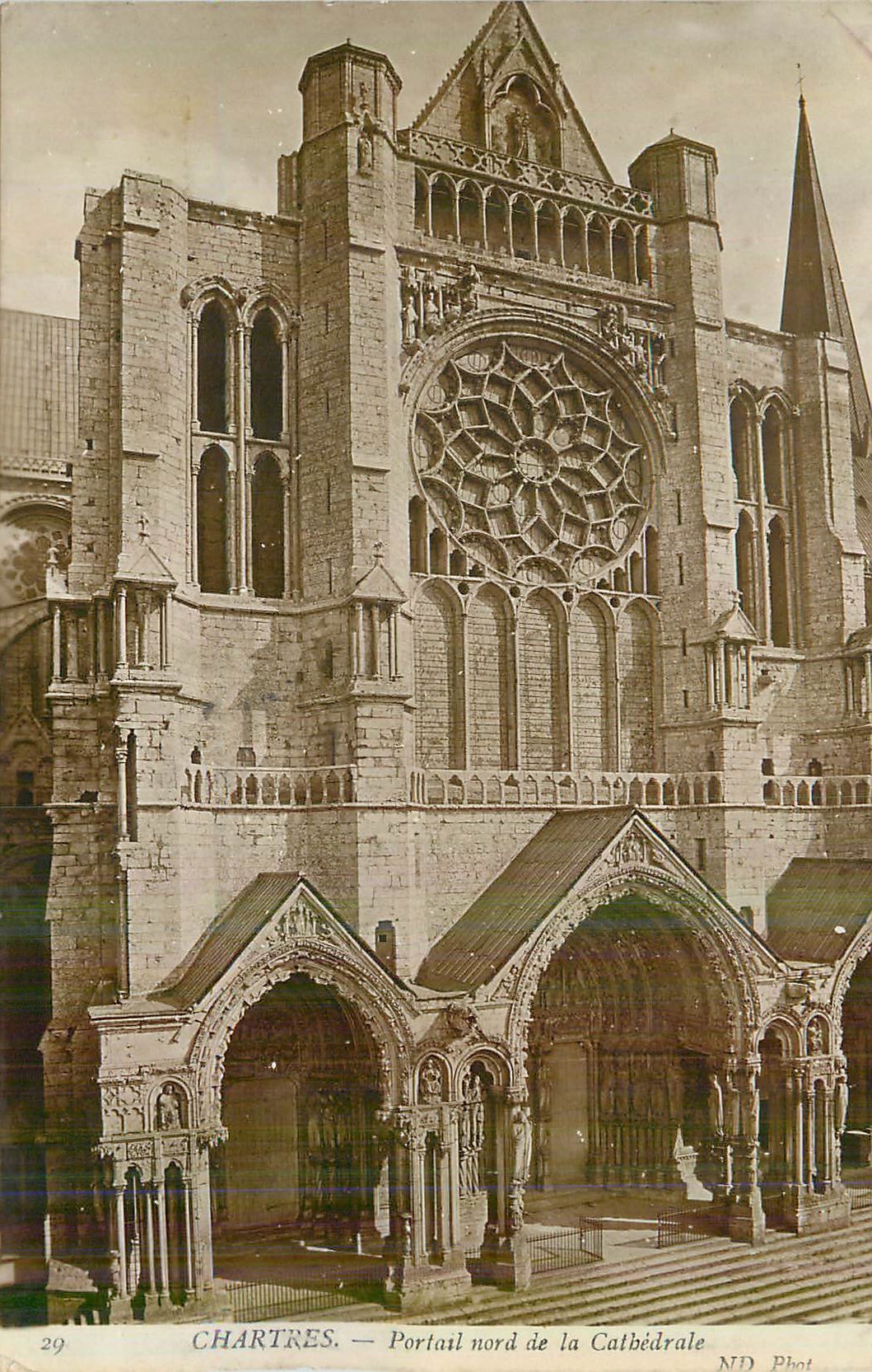 CPM Chartres Portail Nord de la Cathedrale