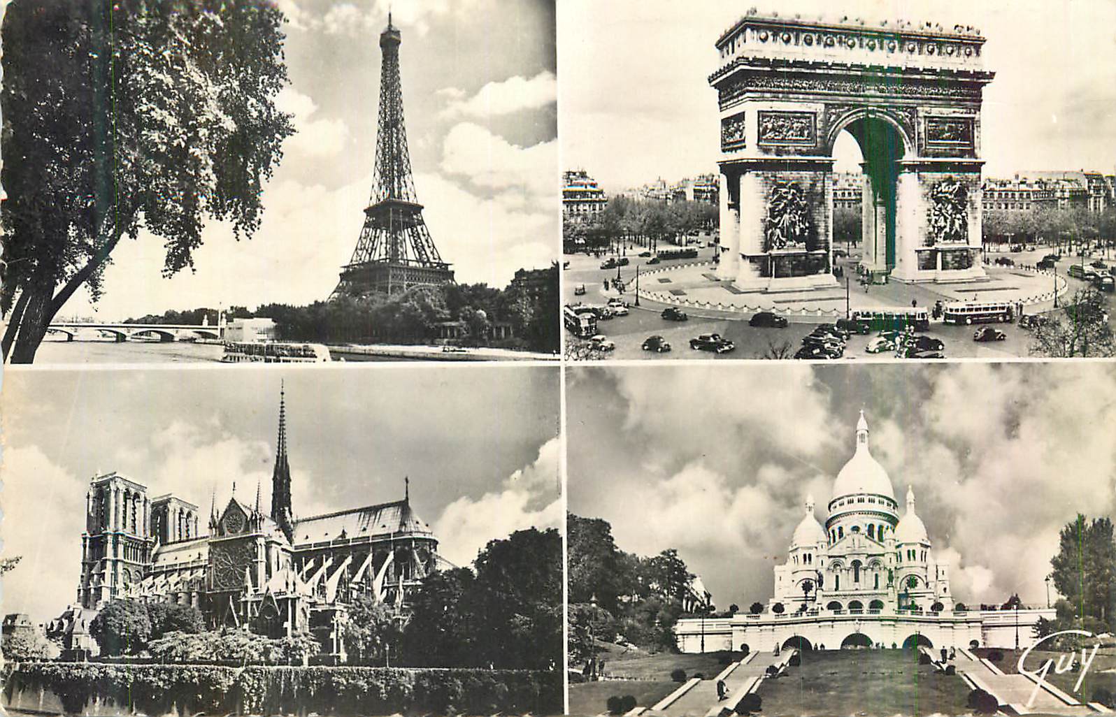 Paris — Eiffelturm, Triumphbogen, Notre-Dame, Sacré-Cœur — Guy