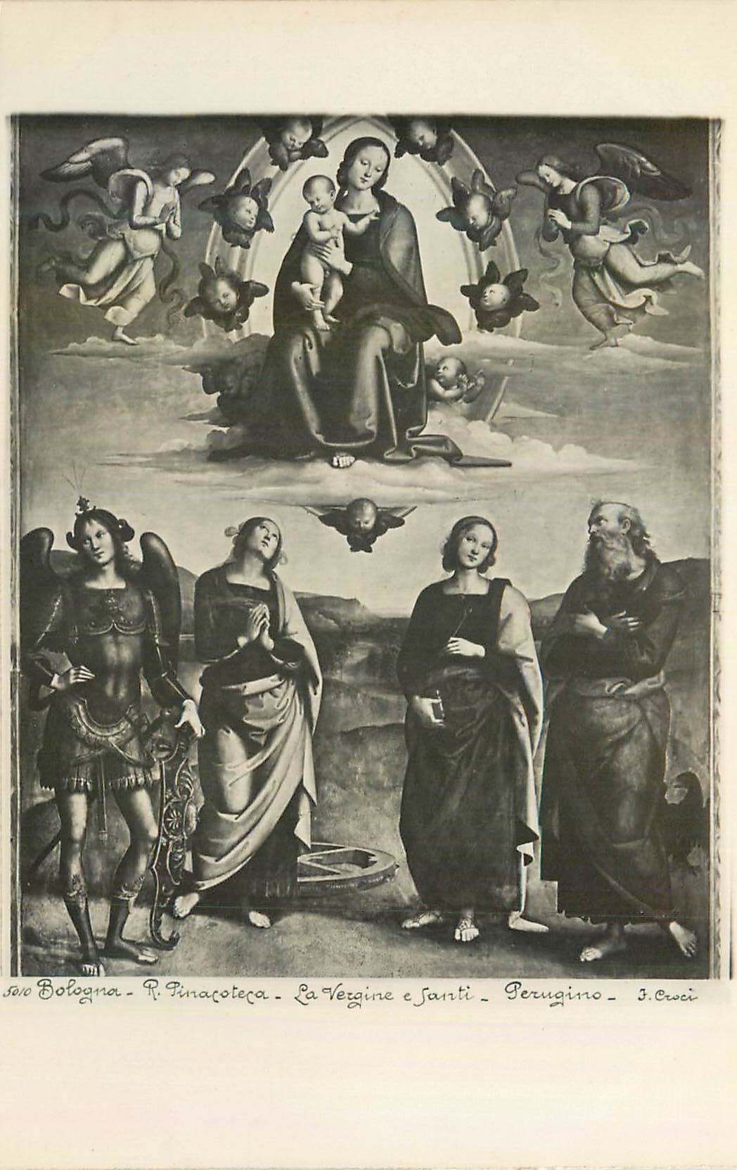 CPM Bologna R Pinacoteca La Vergine Santi Perugino