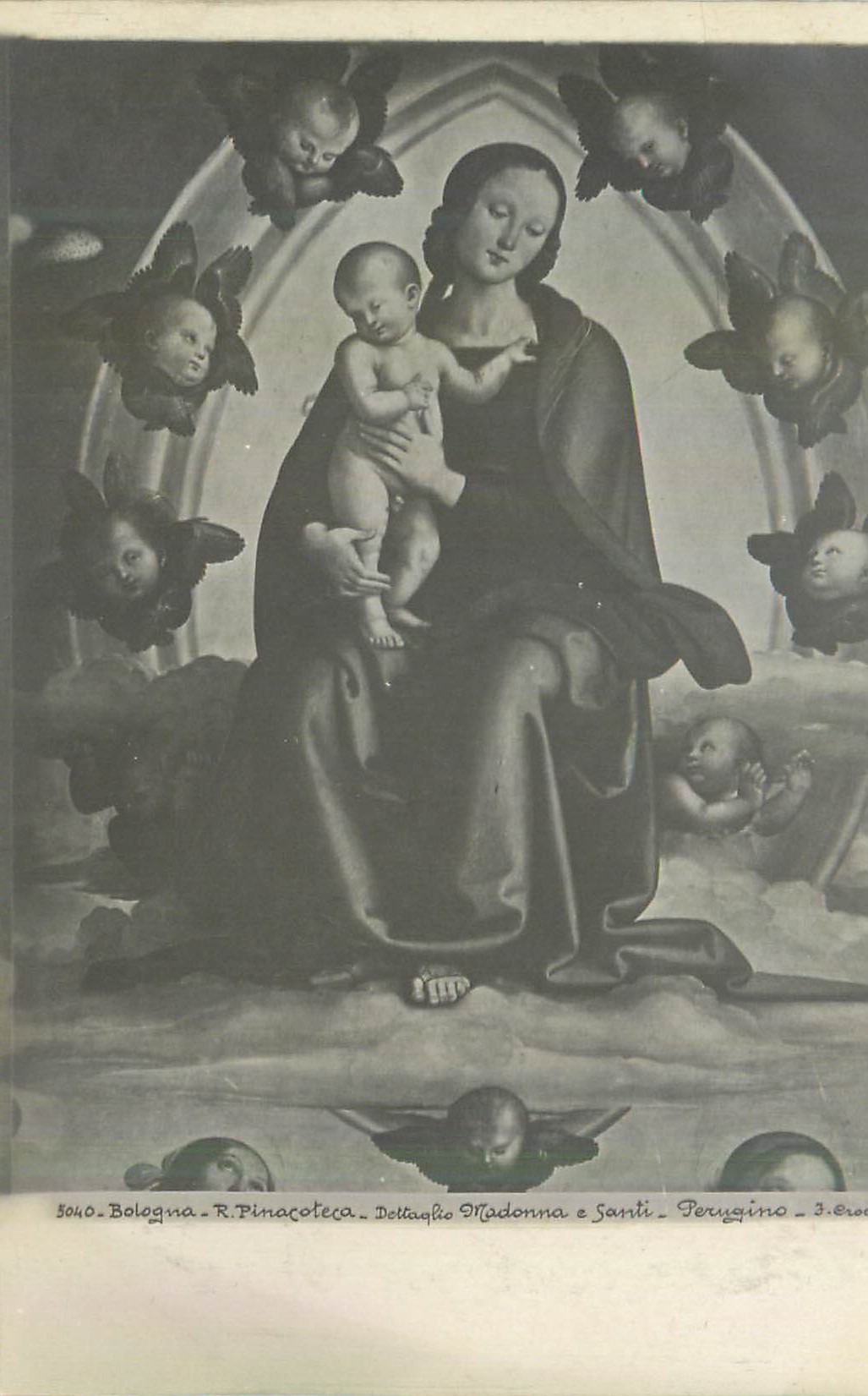 CPM Bologna R Pinacoteca Dettablio Madonna e Santi Perugino