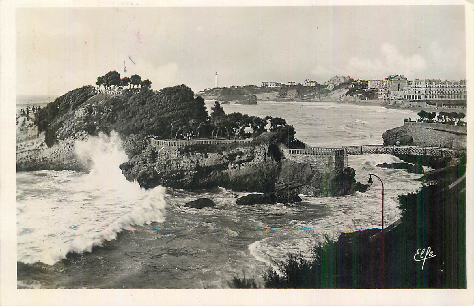 CPM Biarritz Pyrenees Ocean Le Rocher du Basta