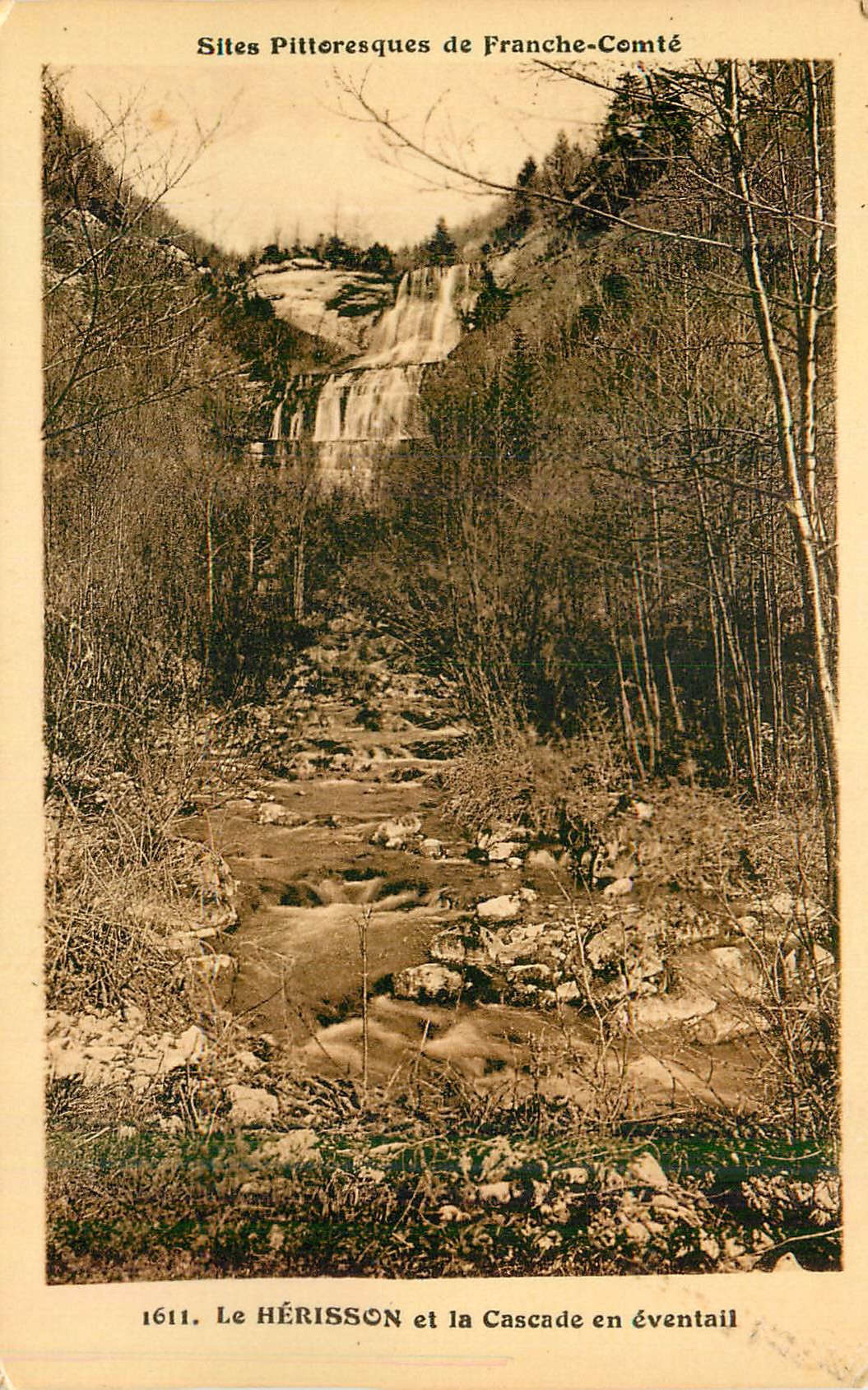 CPA Sites Pittoresques de Franche Comte Le Herisson et la Cascade en Eventail