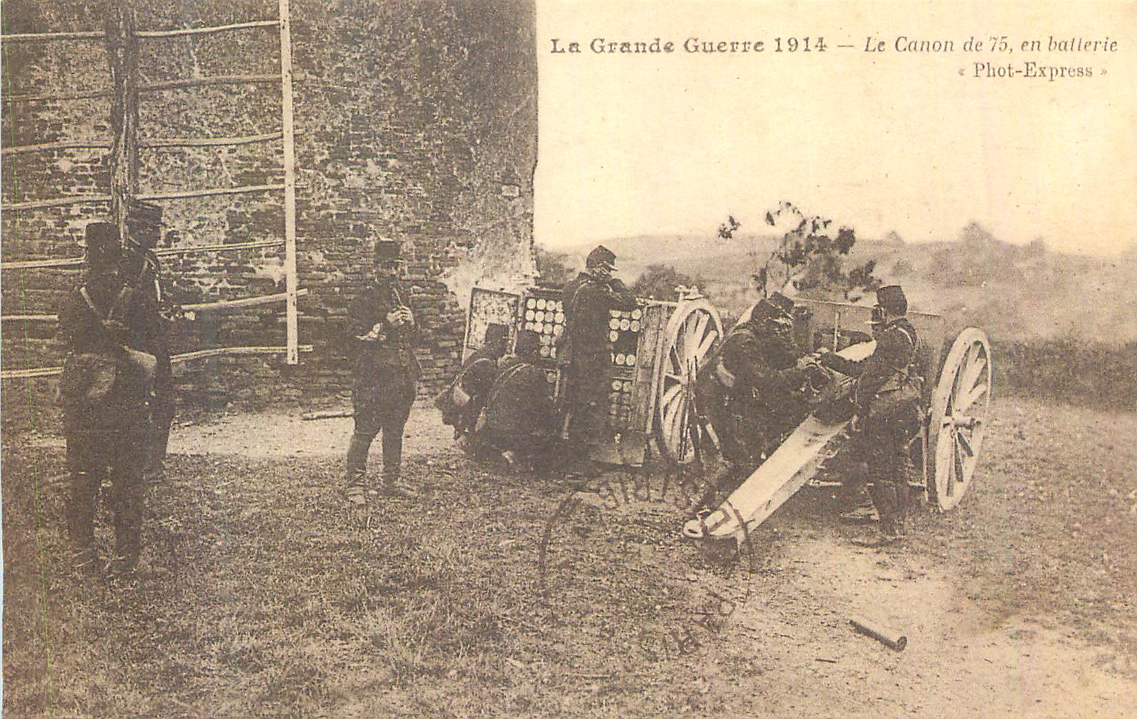 El cañón de 75 en batería — La Gran Guerra 1914 — Phot-Express