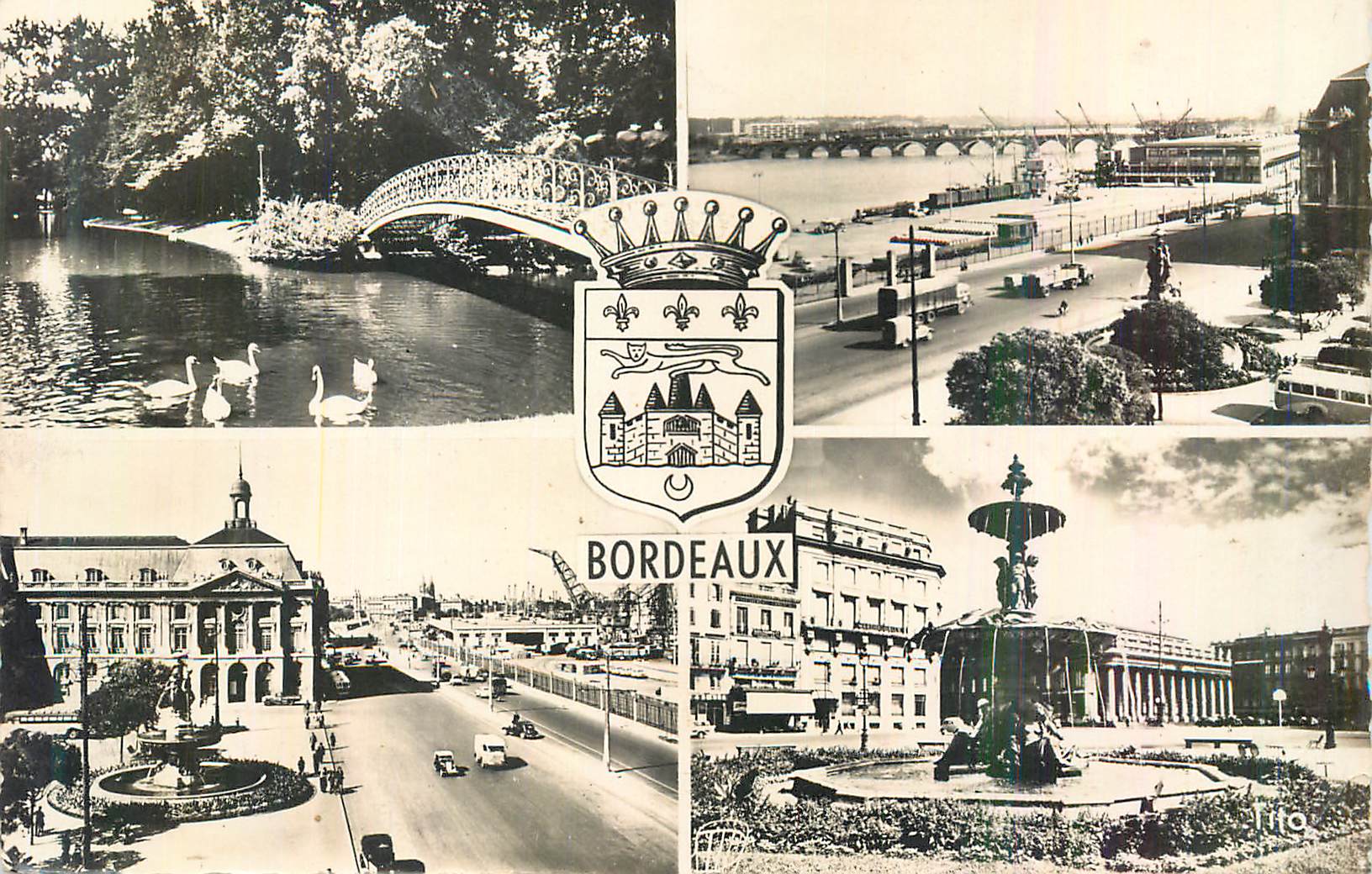 CPM Bordeaux Jardin Public Place de la Bourse Les Quais