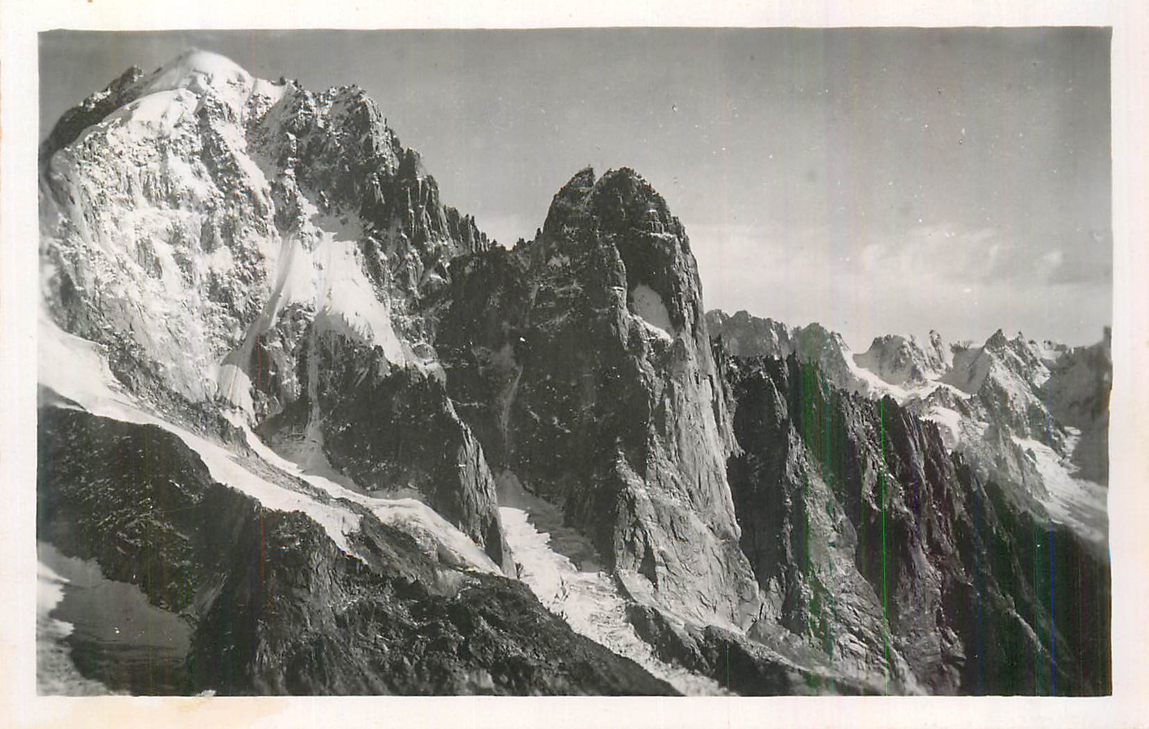 CPM Massif du Mont Blanc L'Aiguille Verte (4121 m) et l'Aiguille du Dru (3754 m)