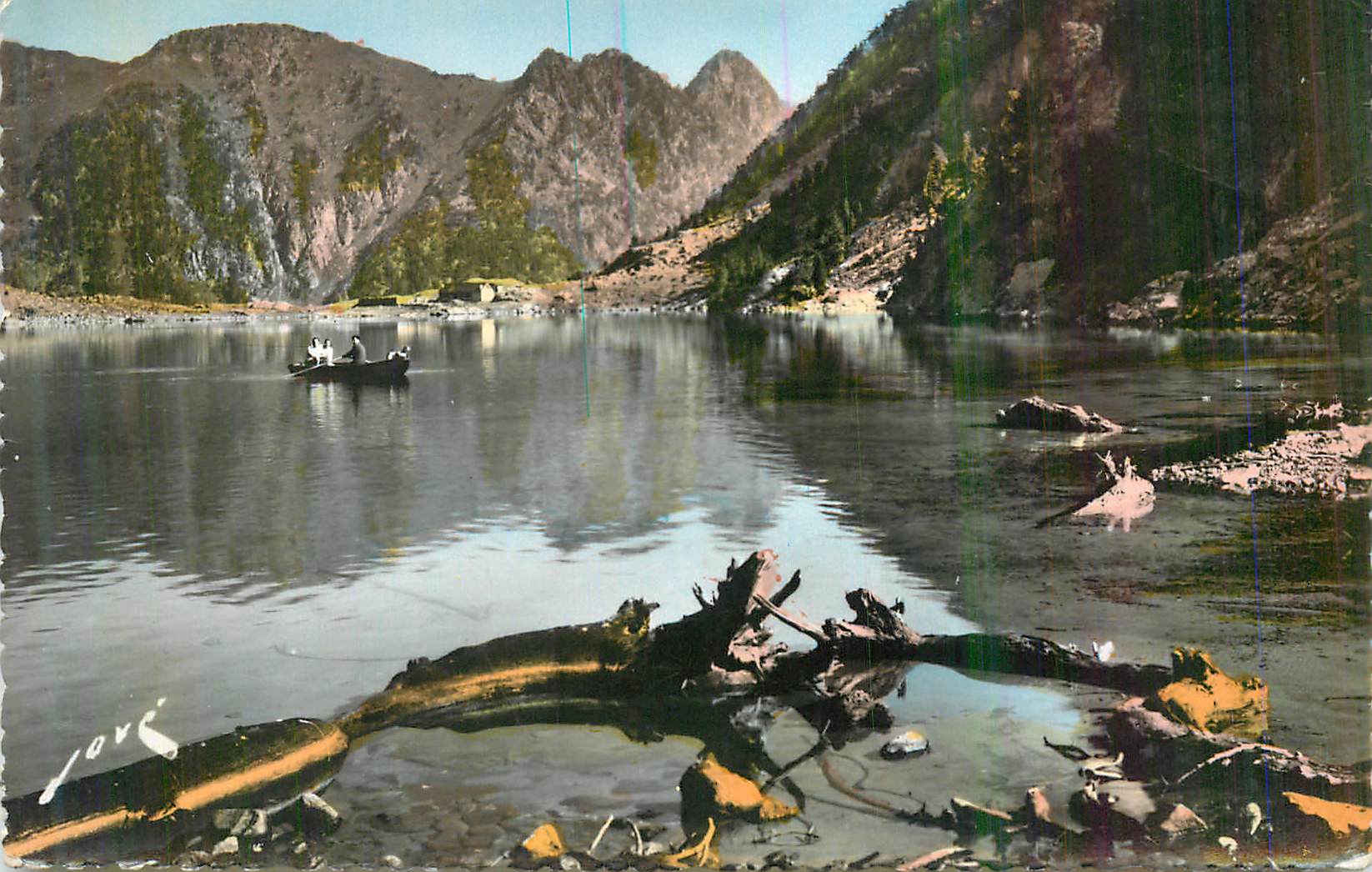 CPM Env de Cauterets (H P) Le Lac de Goube Promenade sur le Lac (Alt 1728 m)
