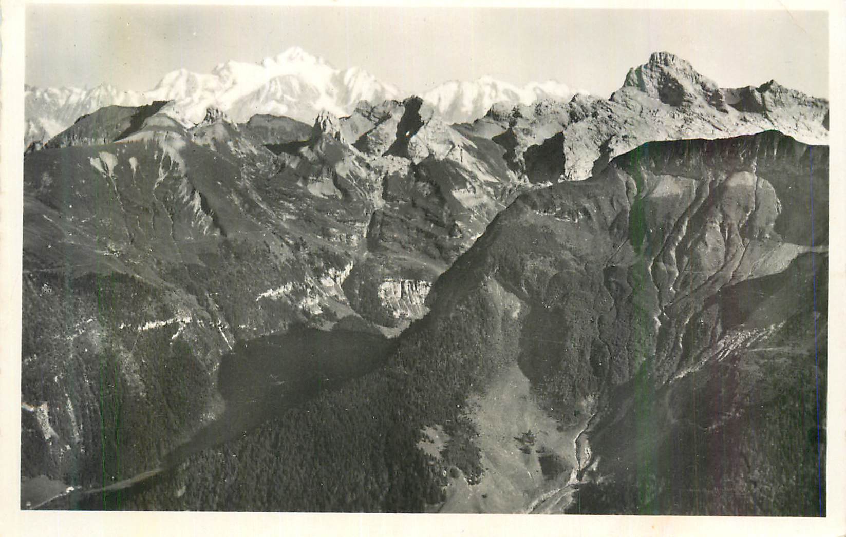 CPM Chaine du Mont Blanc Vue Prise au Barcy (2300 m) Pointe d'Almet (2235 m)