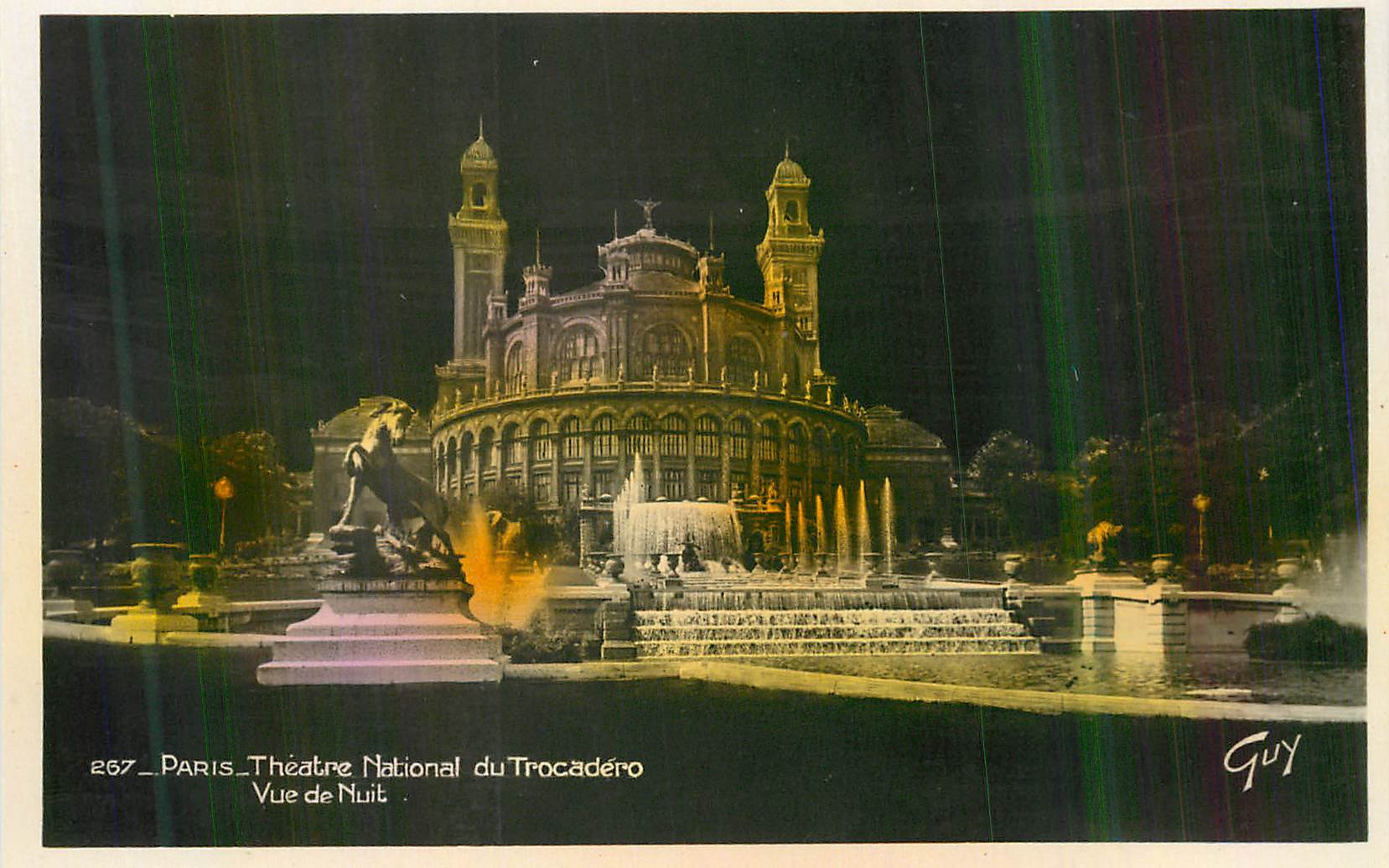 CPM Paris Theatre National du Trocadero Vue de Nuit
