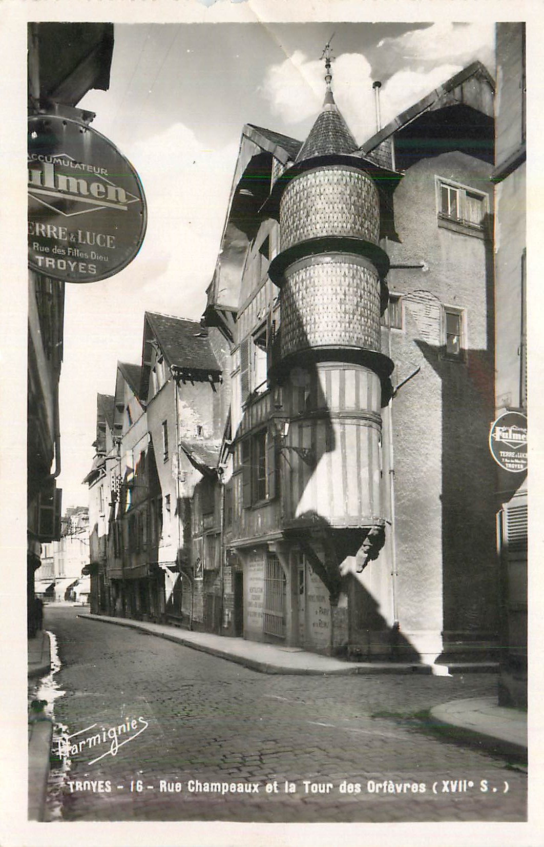 Troyes - Rue Champeaux and the Tower of the Goldsmiths (17th C.)