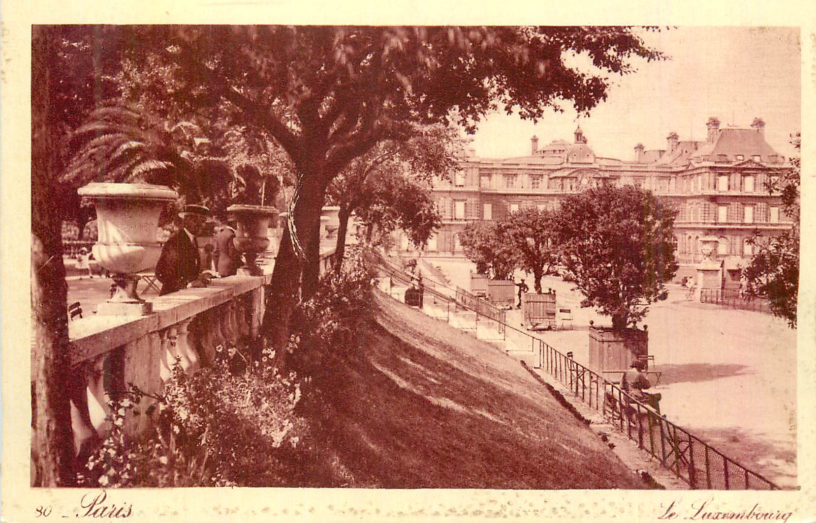 CPM Paris Jardins du Luxembourg Le Senat