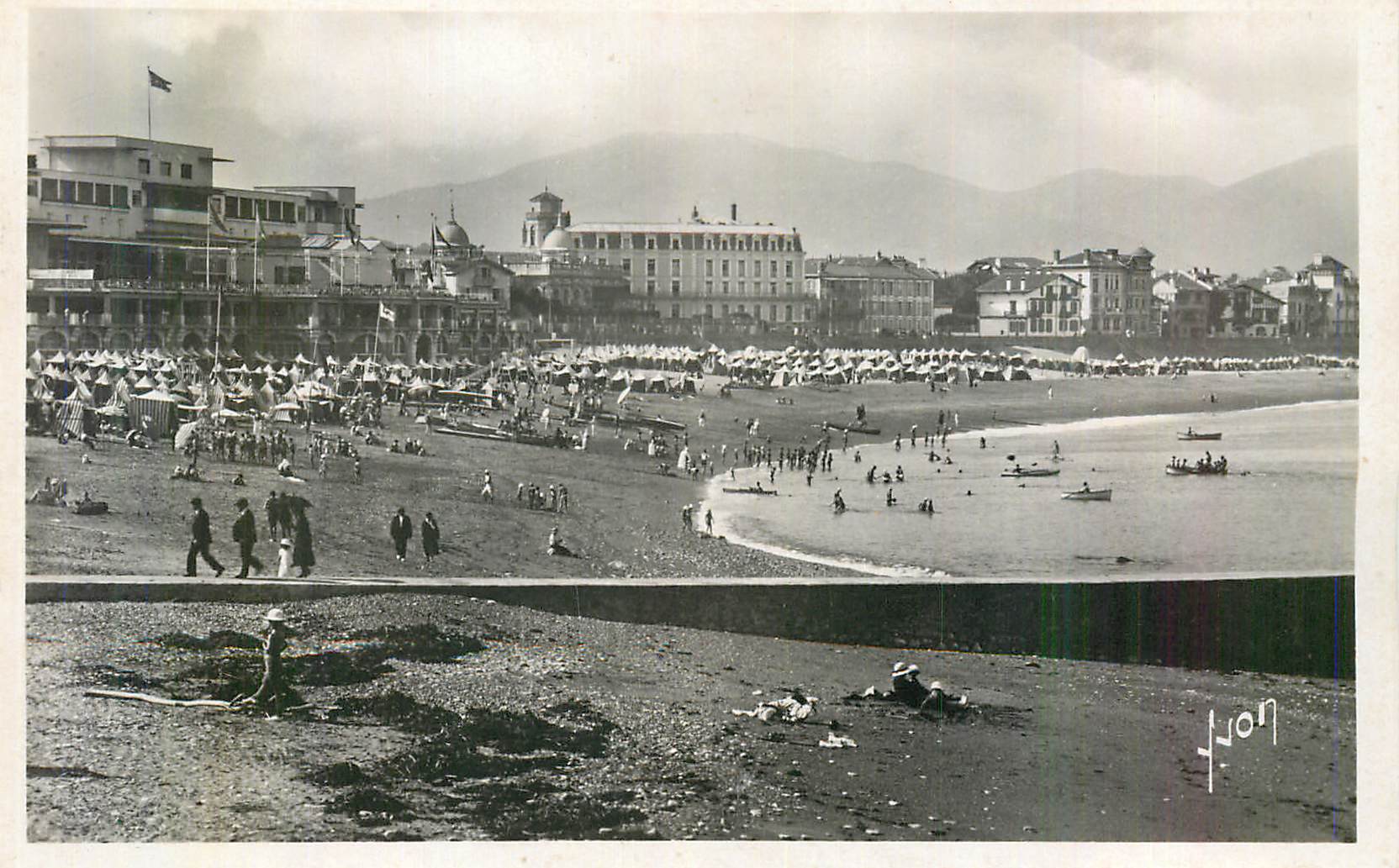 CPM Saint Jean de Luz (Bses Pyr) Vue sur la Plage au fond les Pyrenees
