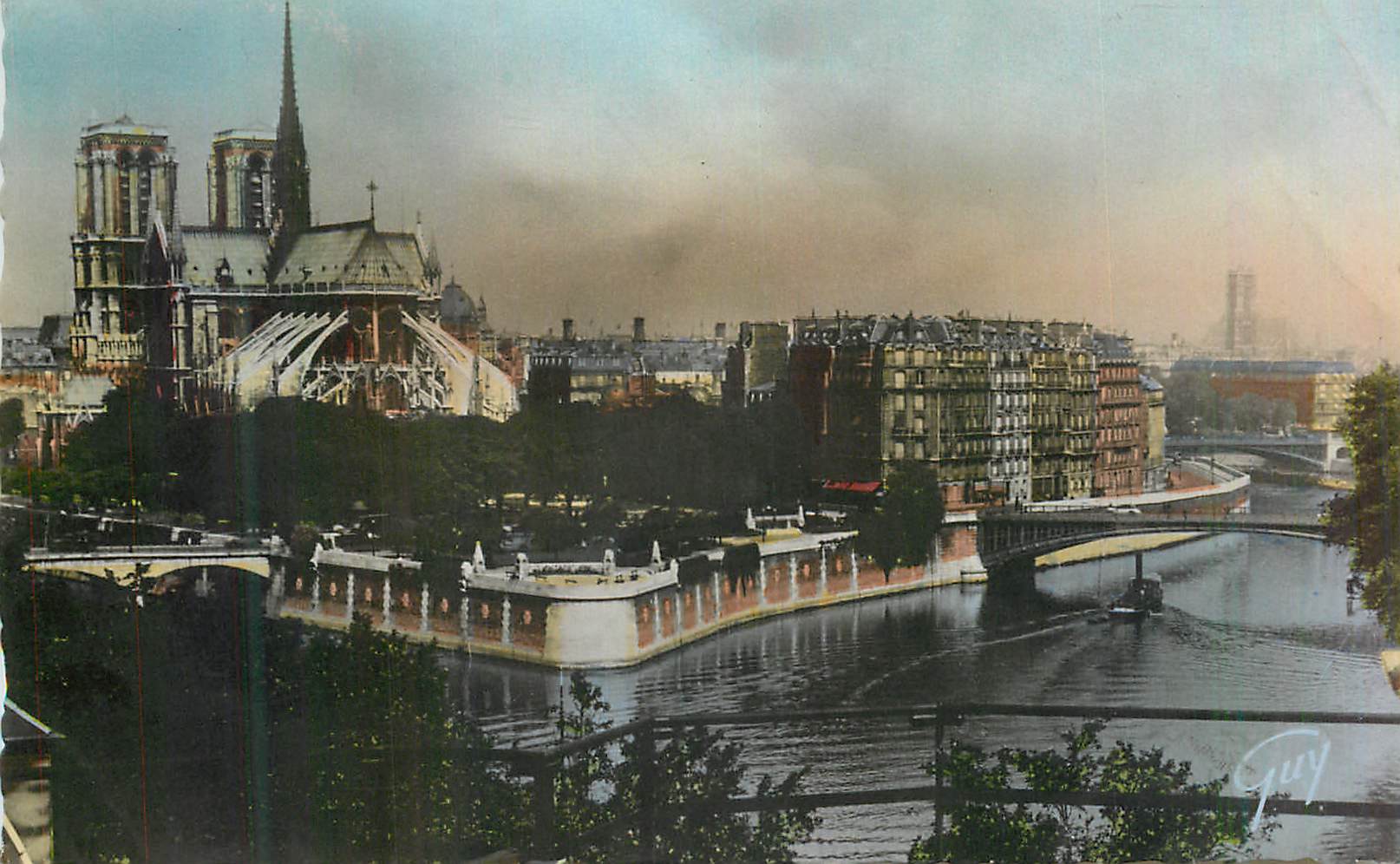 CPM Paris et ses Merveilles L'Ile de la Cite vue d'Amont