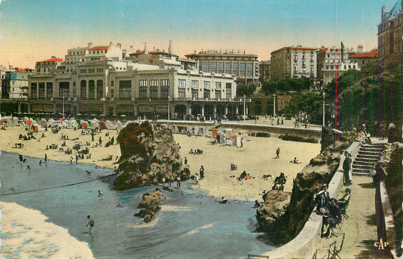 CPM Biarritz La Plage Le Casino