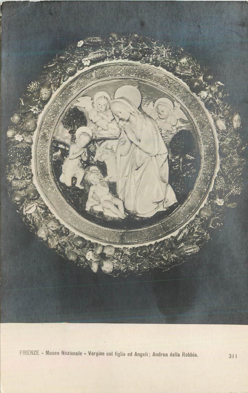 CPM Firenze Museo Nazionale Vergine col Figlio ed Angeli Andrea della Robbia