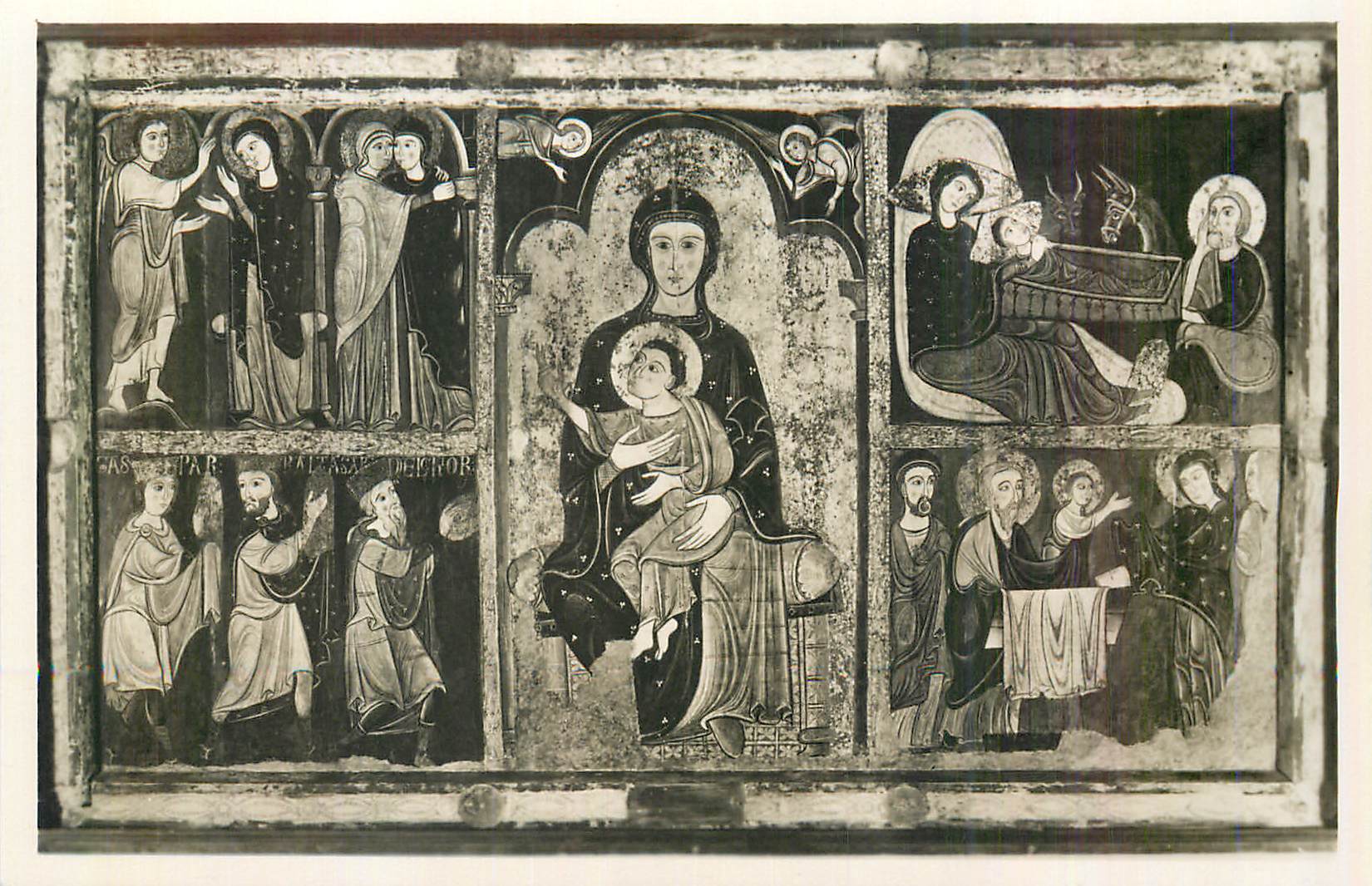 CPM Museo de Arte de Cataluna Serie III Pintura Romanica Frontal de Altar Dedicado a la Virgen