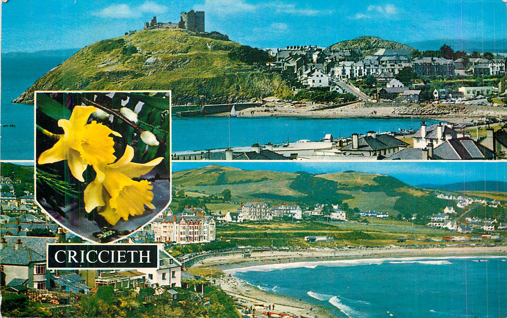 CPM Sea Front and Castle Criccieth from the Castle