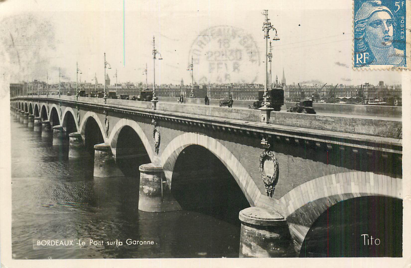 CPM Bordeaux Le Pont sur le Garonne