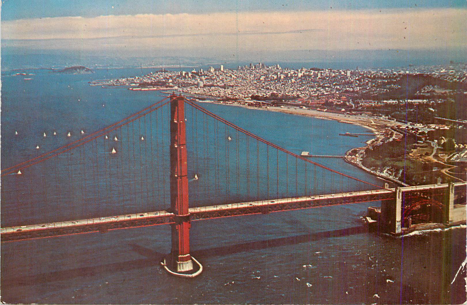 CPM San Francisco Majestic Golden Gate Bridge Stretches