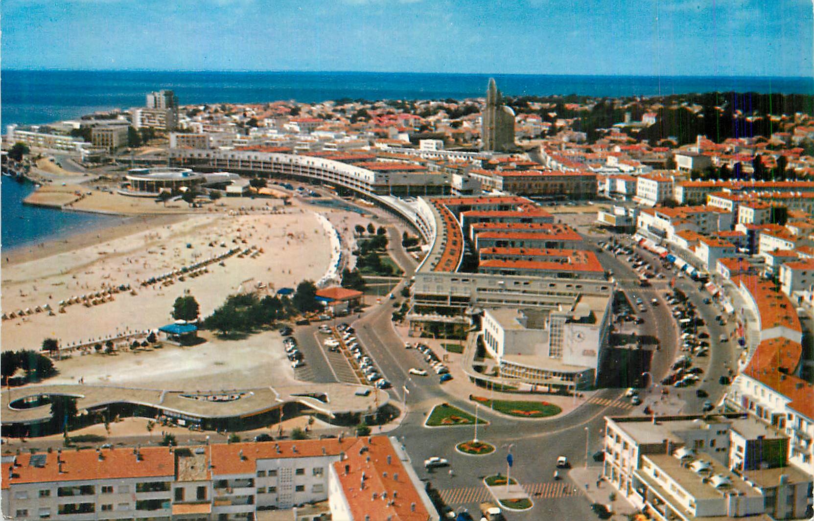 Aerial View of the Beach and City Center of La Rochelle — Publisher Not Visible