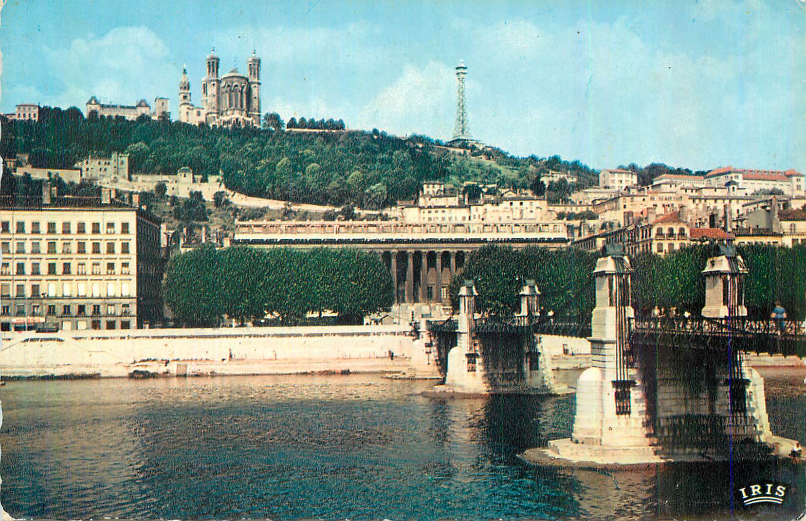 CPM Lyon Pont du Palais de Justice sur la Saone