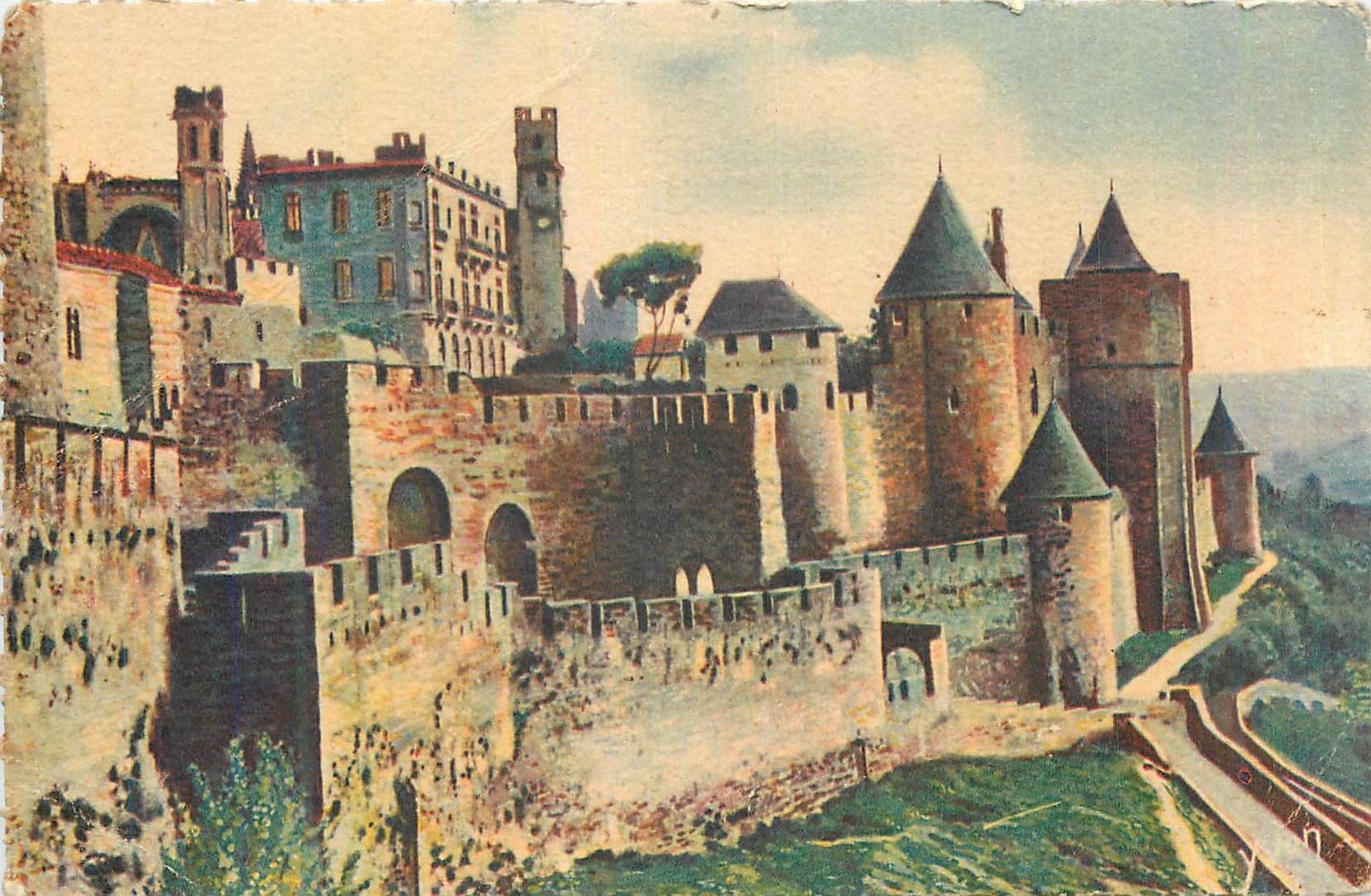 CPM Carcassonne (Aude) La Douce France Entree de la Cite