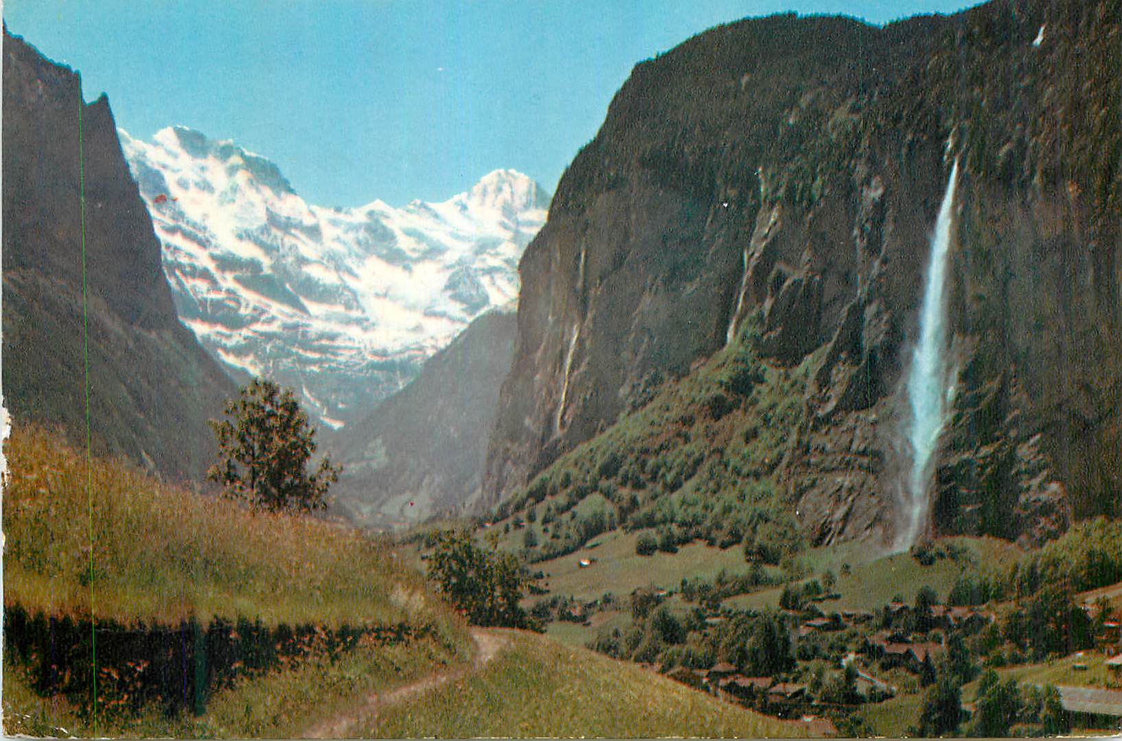 CPM Lauterbrunnen 800 m mit Staubbach Grosshorn 3762 m