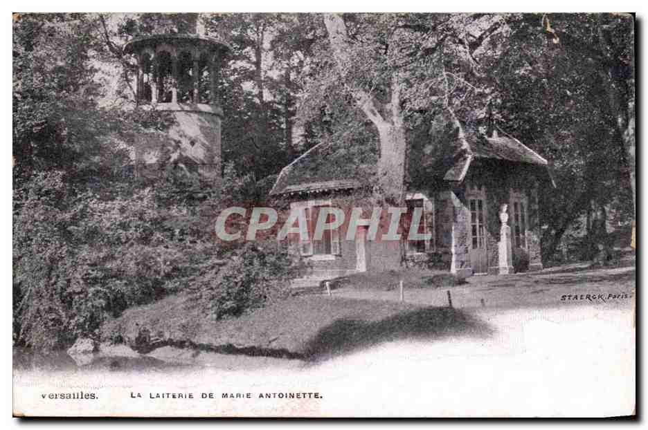 Versailles CPA La laiterie Marie Antoinette (dos publicite Lait d'Appenzell pharmacien purgation delicieuese a boire)