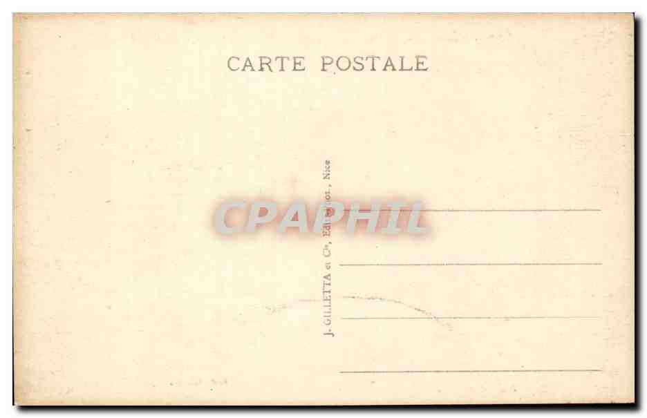 Nice CPA Promenade des anglais et palais de la jetee — Rückseite