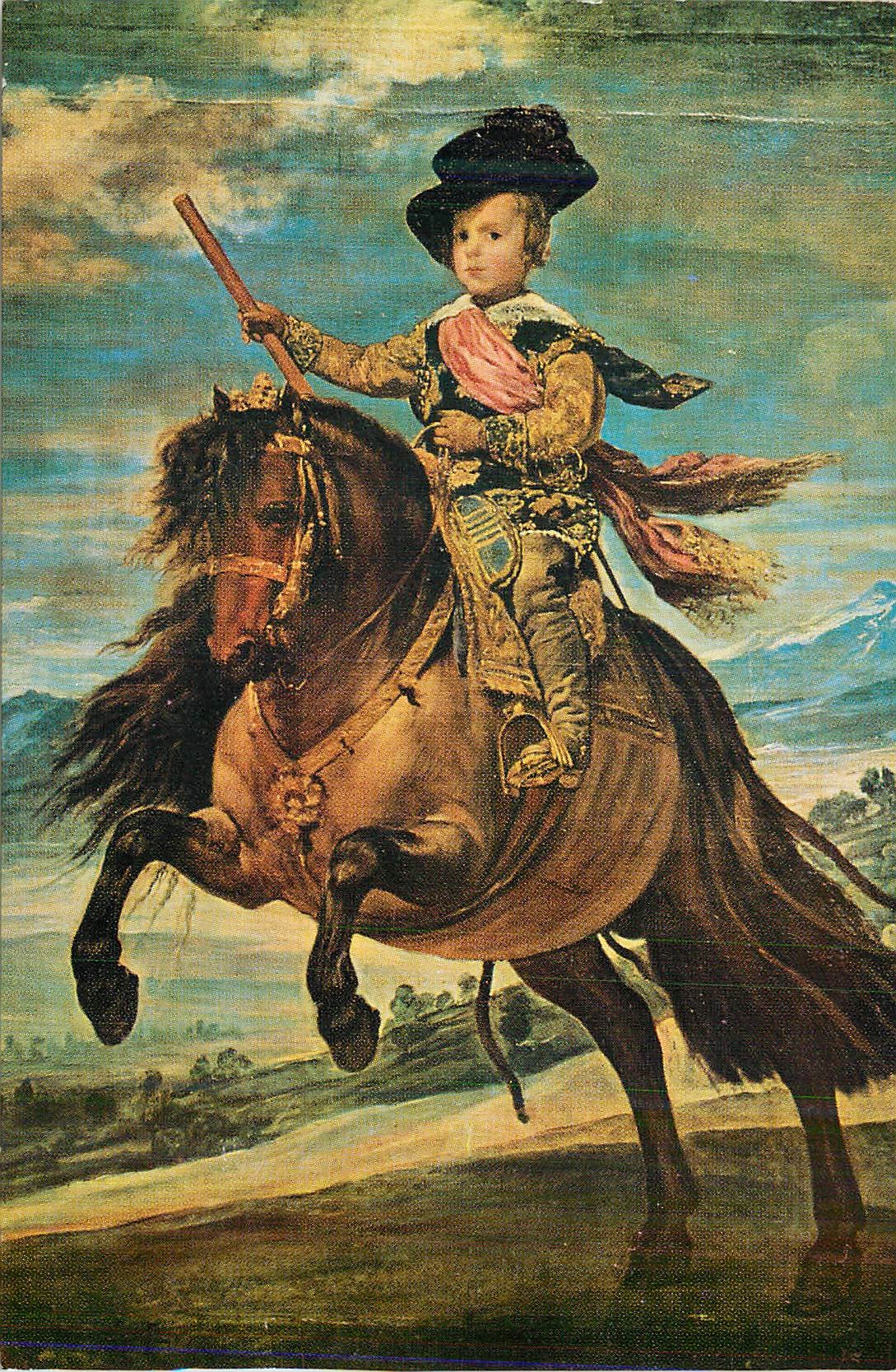 CPM Velasquez Portrait aquestre de Don Baltazar Carlos Musee du Prado 