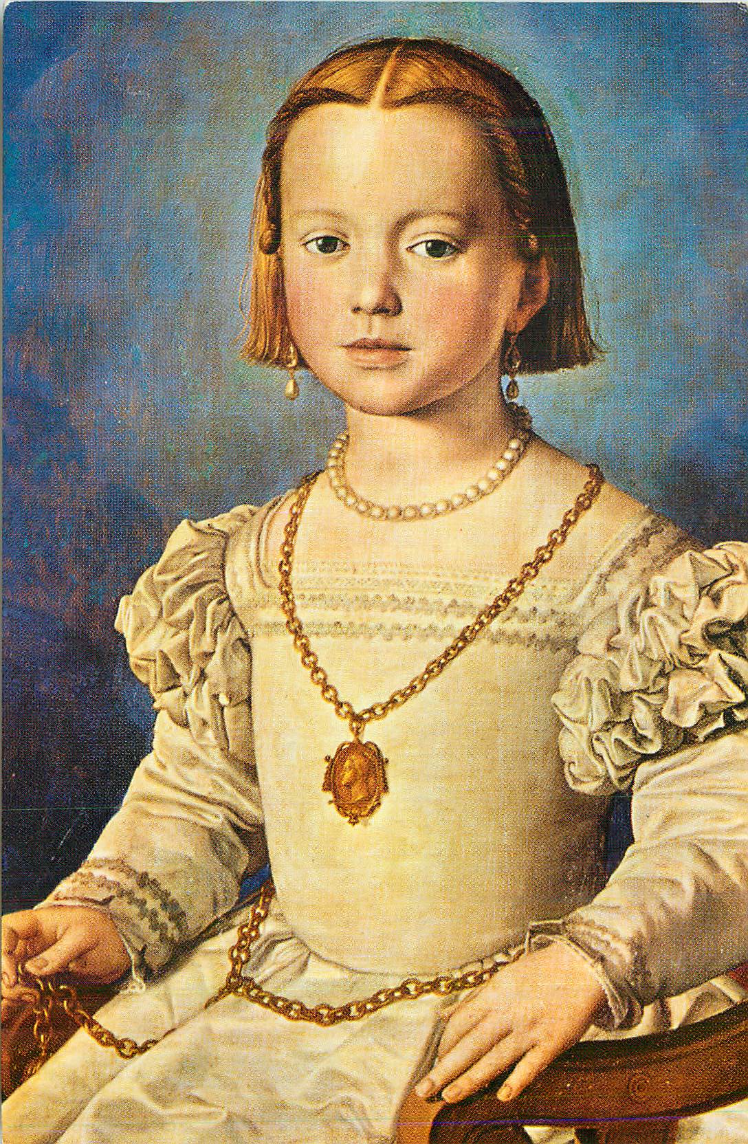CPM Bronzino Portrait de Bia Florence Musee des Offices 