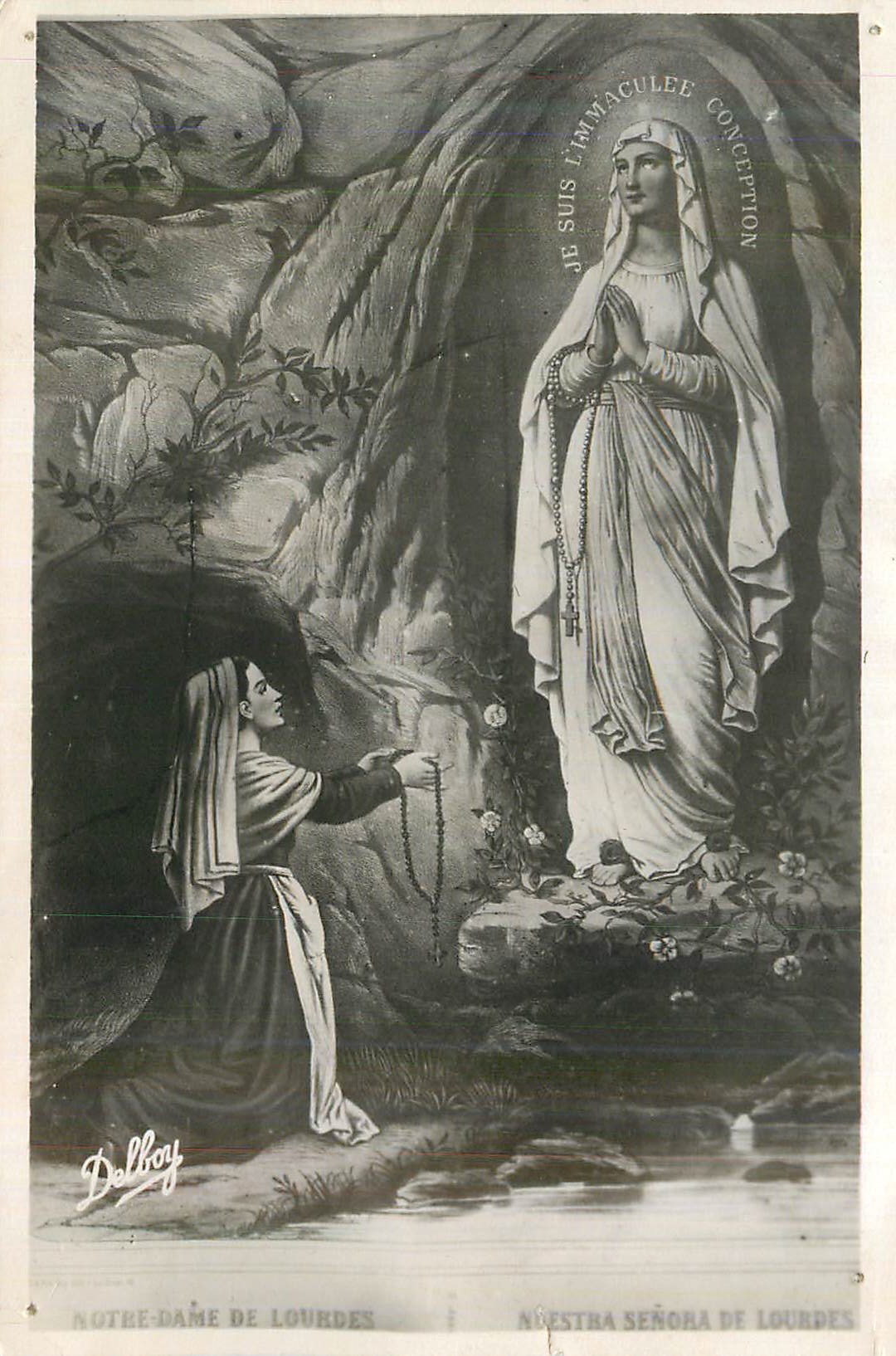 CPM Lourdes HP L Apparition de la Vierge 