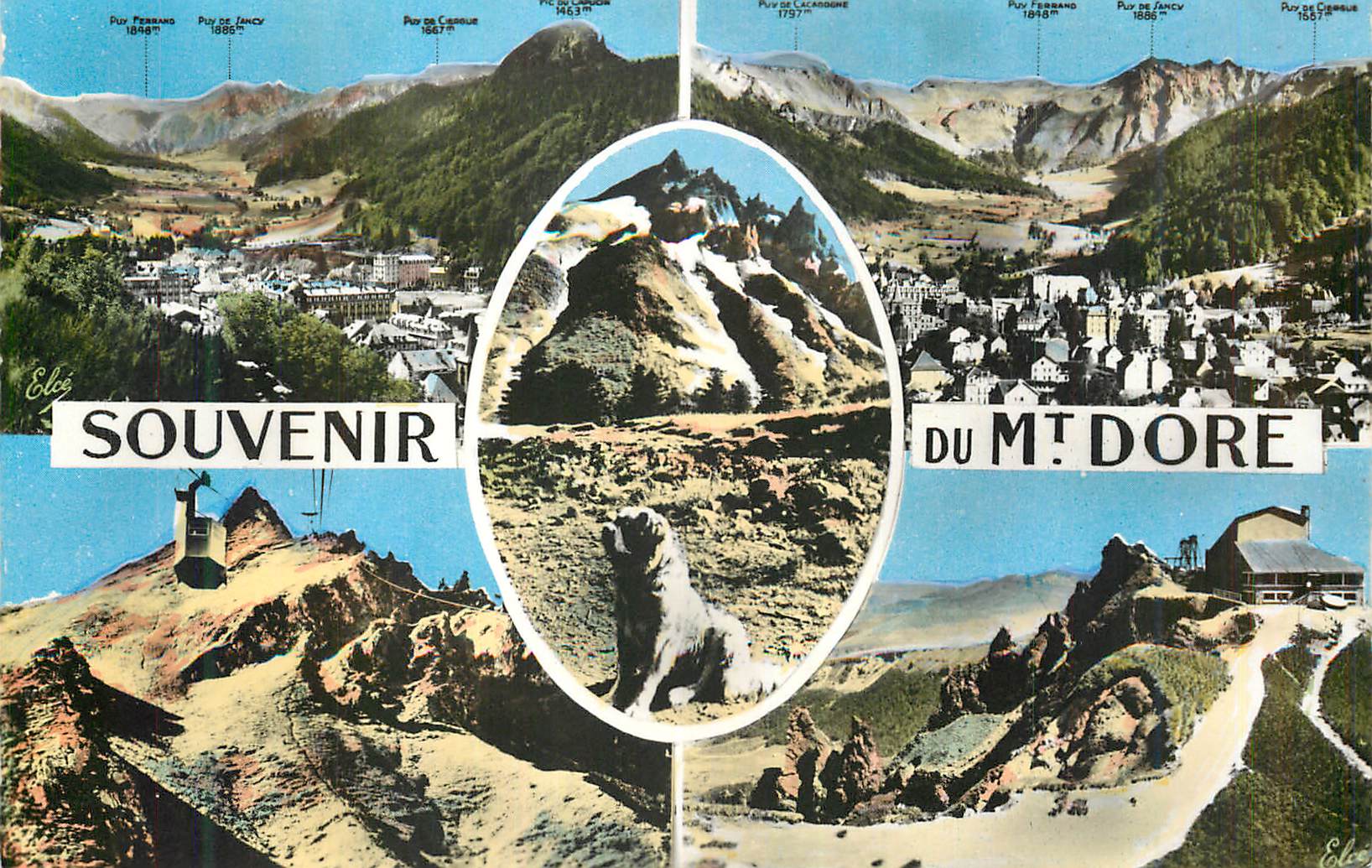 CPM Le Mont Dore de G a D Vue generale Chien
