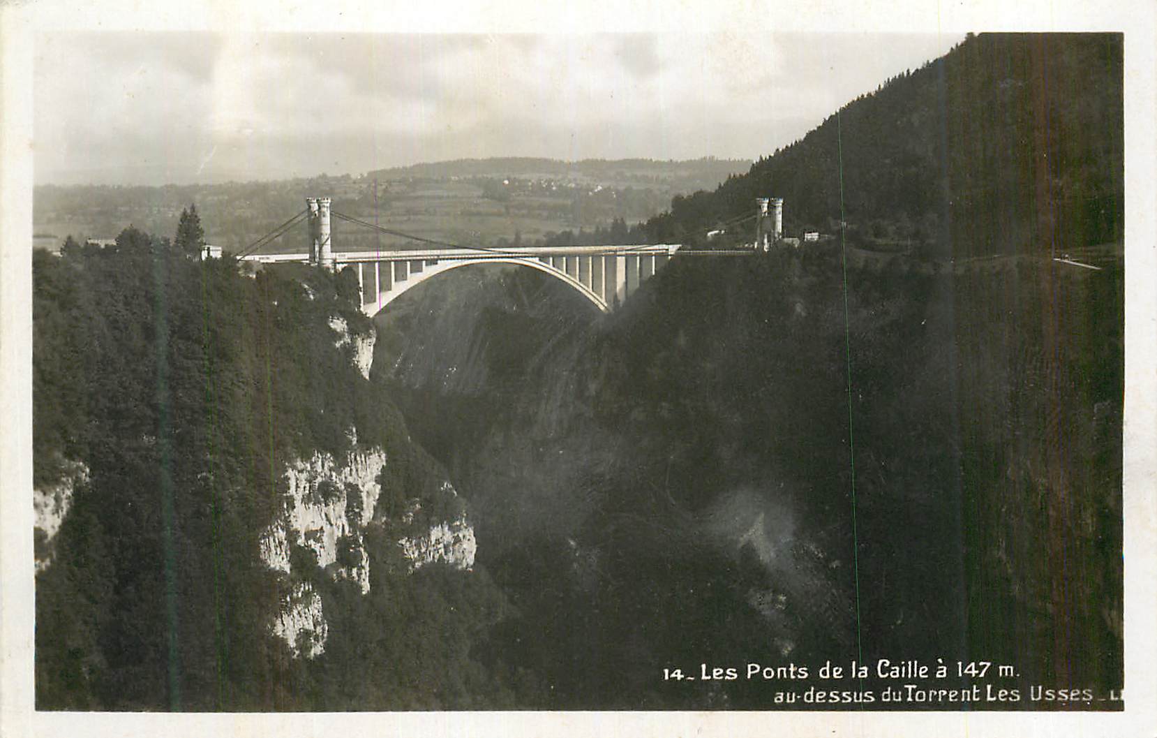 CPM Les Ponts de la Caille au dessus du Torrent les Usses 