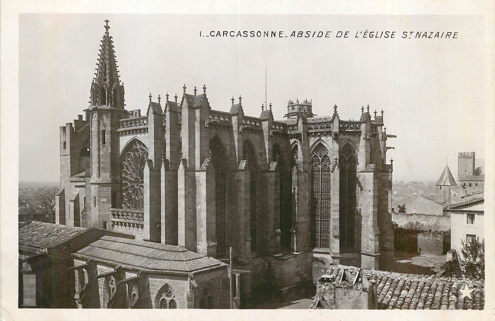 CPM Carcassonne Abside de l Eglise St Nazaire 