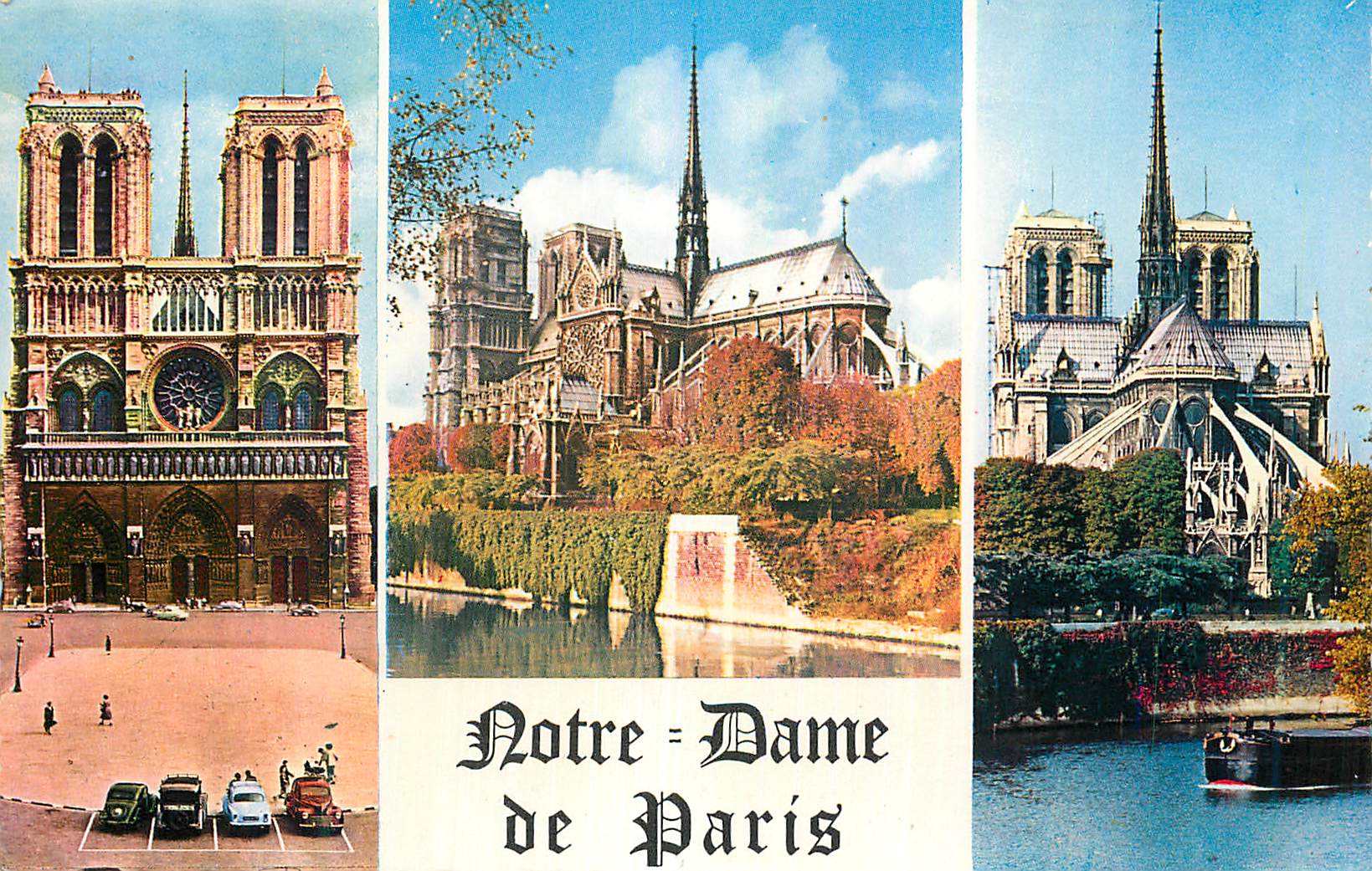 CPM Paris Divers aspects de la Cathedrale Notre Dame de Paris 