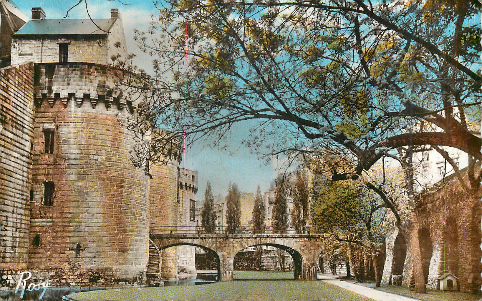 CPM Nantes L Entree du Chateau et les Fosses 