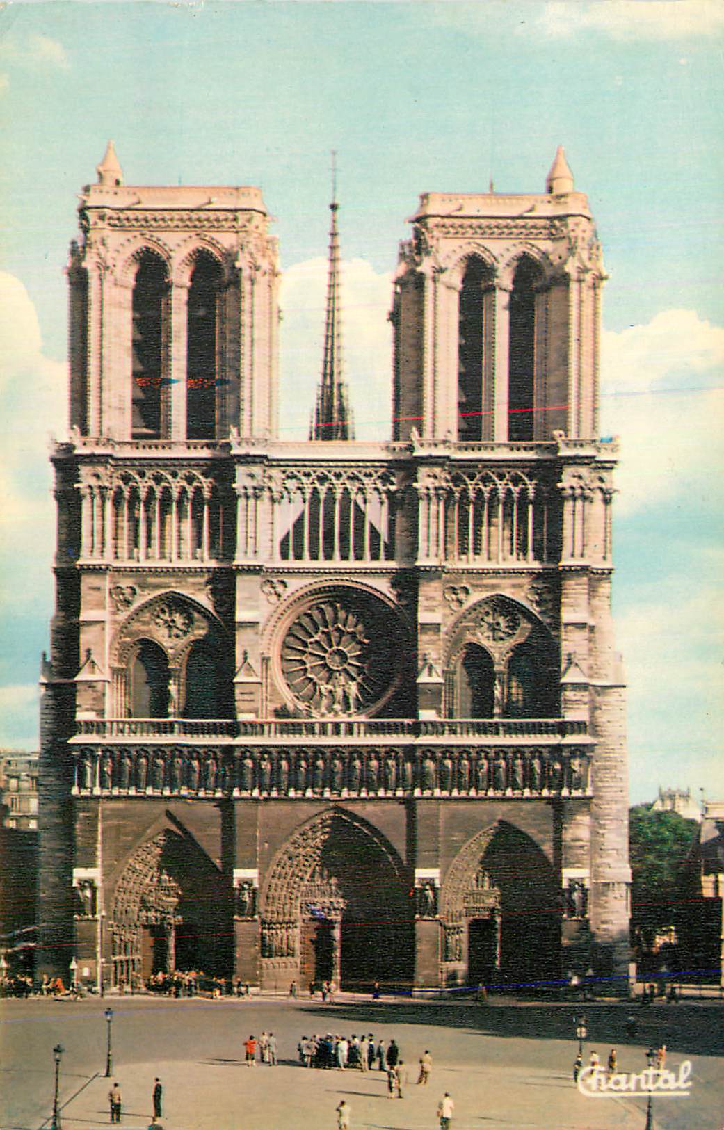CPM Paris Facade de Notre Dame 