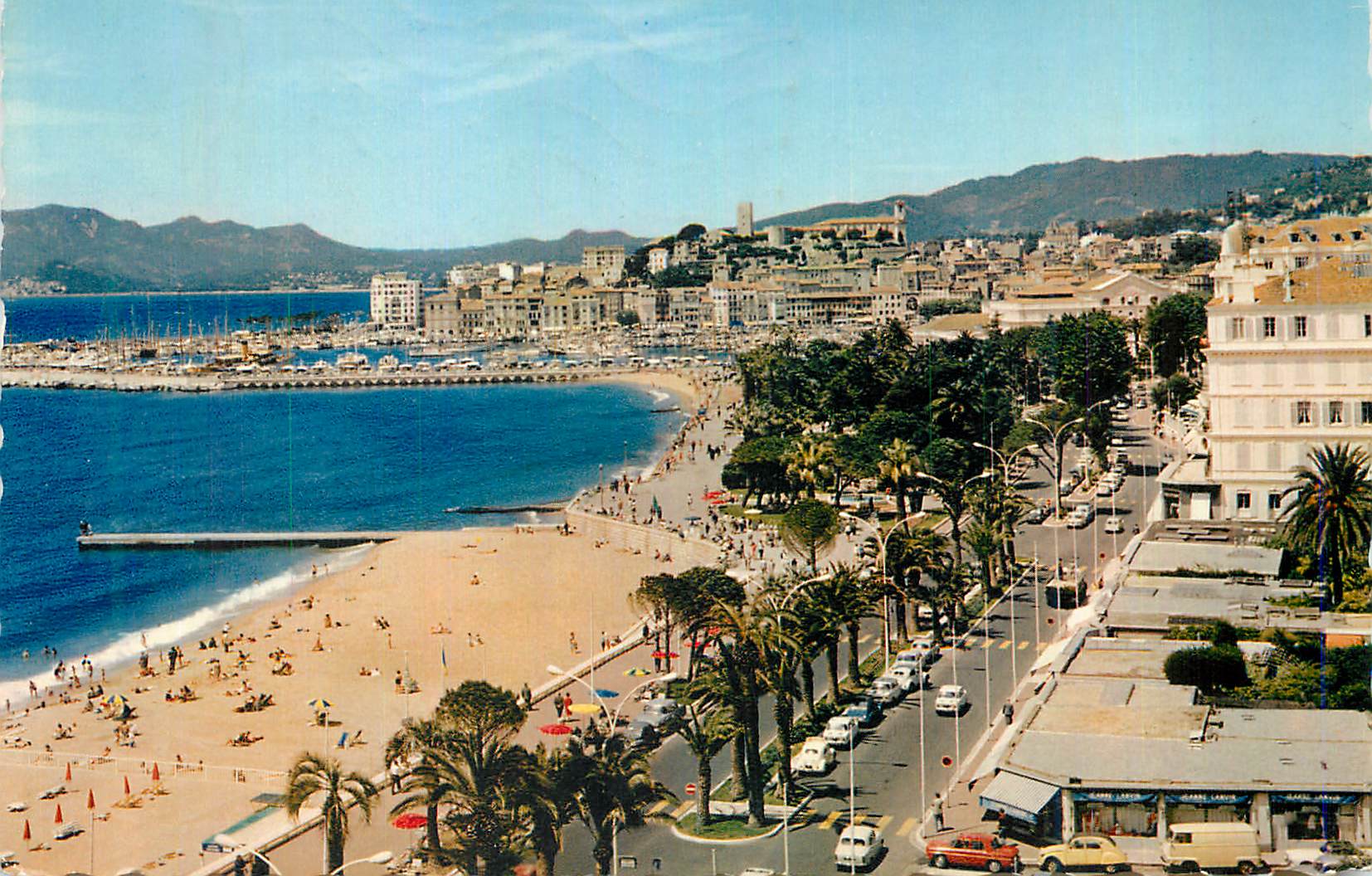CPM Cannes AM Vue d ensemble La Croisette Le Port et le Suquet 