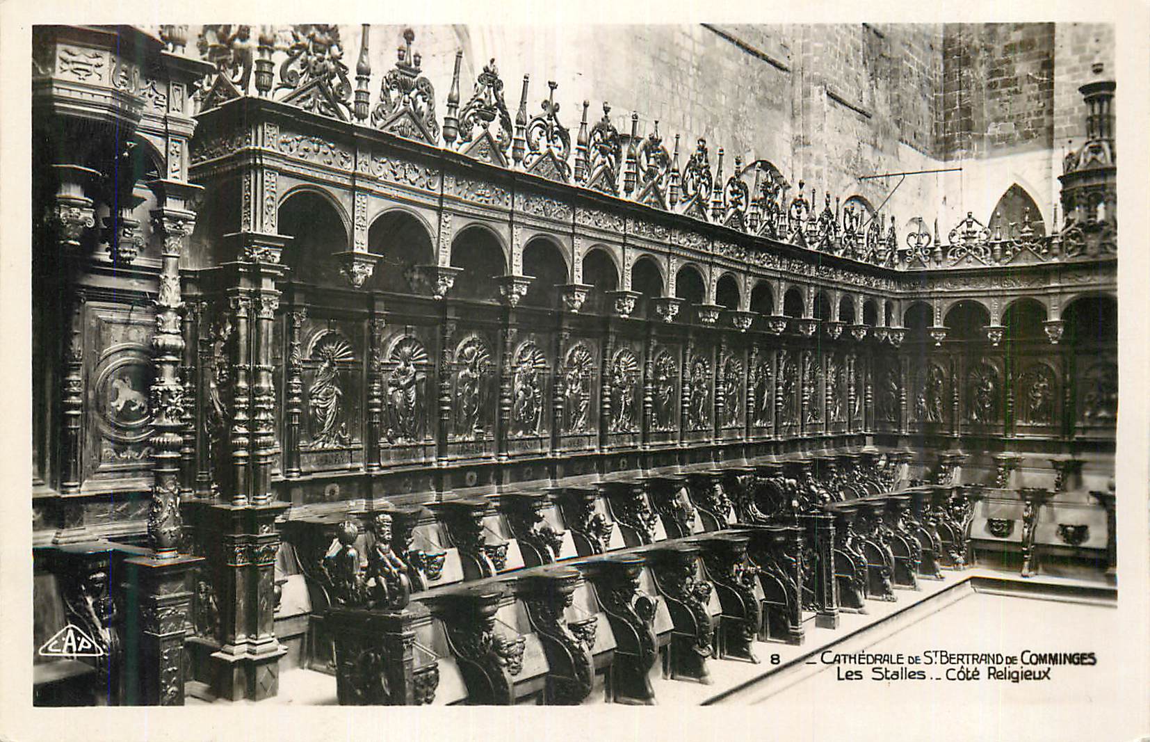 CPM Cathedrale de St Bertrand de Comminges Les Stalles Cote Religieux 