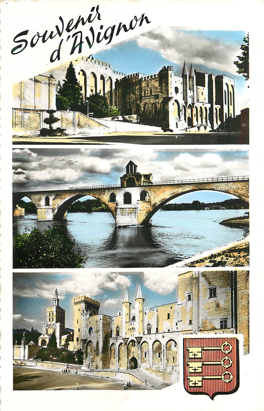 Avignon — Palais des Papes et Pont d'Avignon — Souvenir d'Avignon