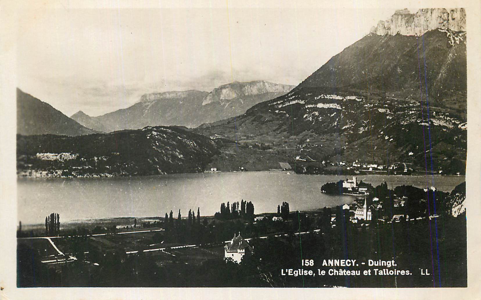 CPM Annecy Duingt L Eglise le Chateau et Talloires 